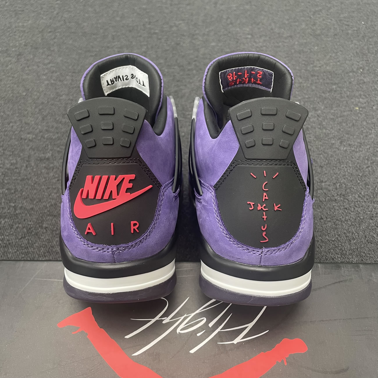 Travis Scott X Air Jordan 4 Retro Purple Aj4 766302 (6) - www.newkick.org