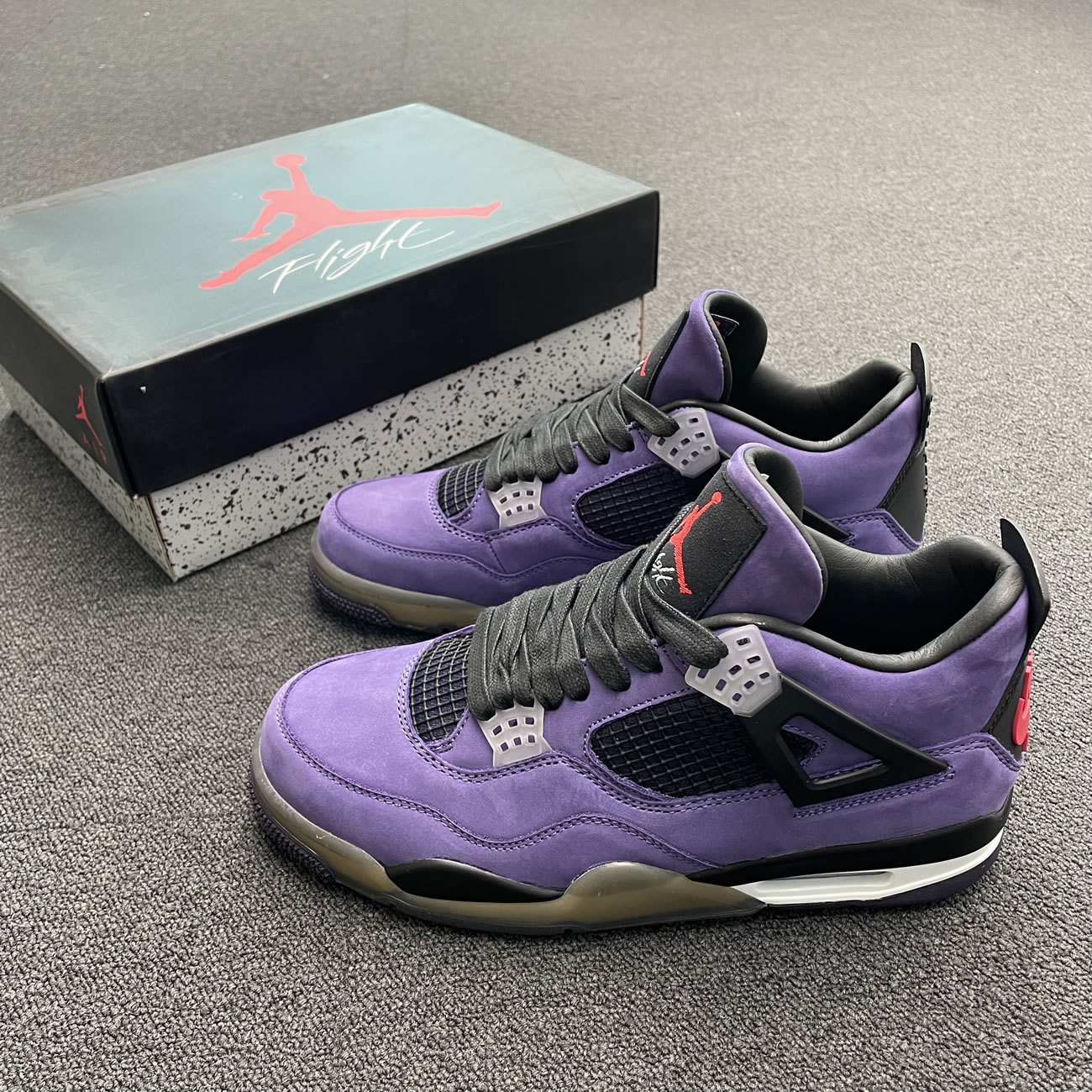 Travis Scott X Air Jordan 4 Retro Purple Aj4 766302 (7) - www.newkick.org