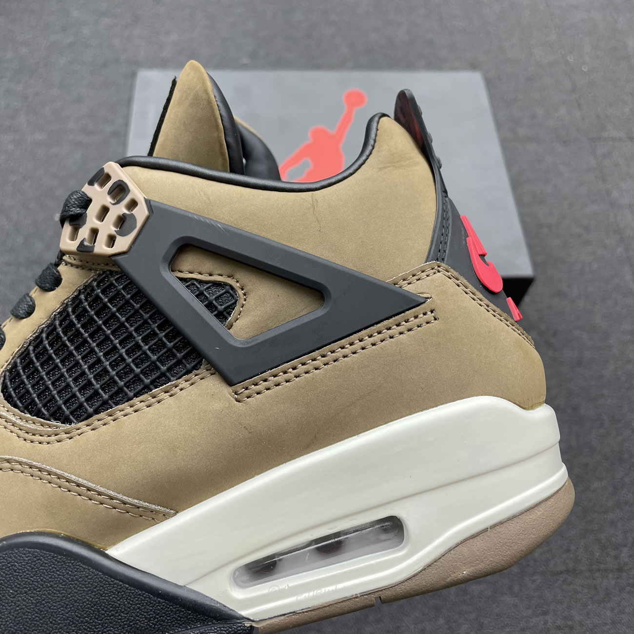 Air Jordan 4 X Travis Scott Olive Grey Black Aj4 882335 (4) - www.newkick.org