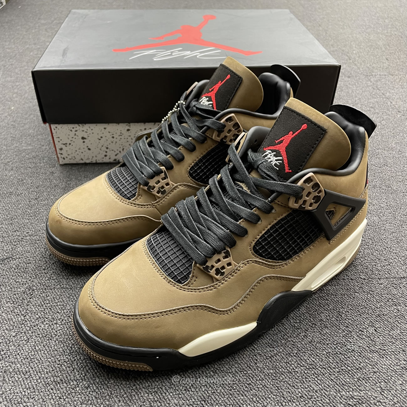 Air Jordan 4 X Travis Scott Olive Grey Black Aj4 882335 (5) - www.newkick.org