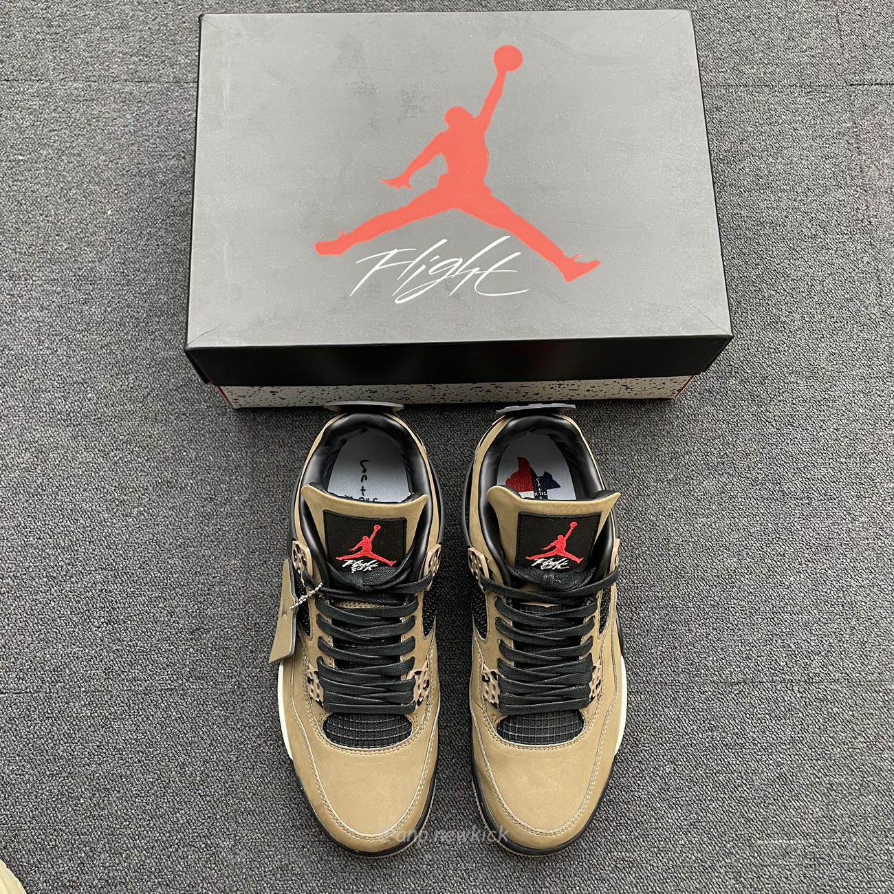 Air Jordan 4 X Travis Scott Olive Grey Black Aj4 882335 (9) - www.newkick.org