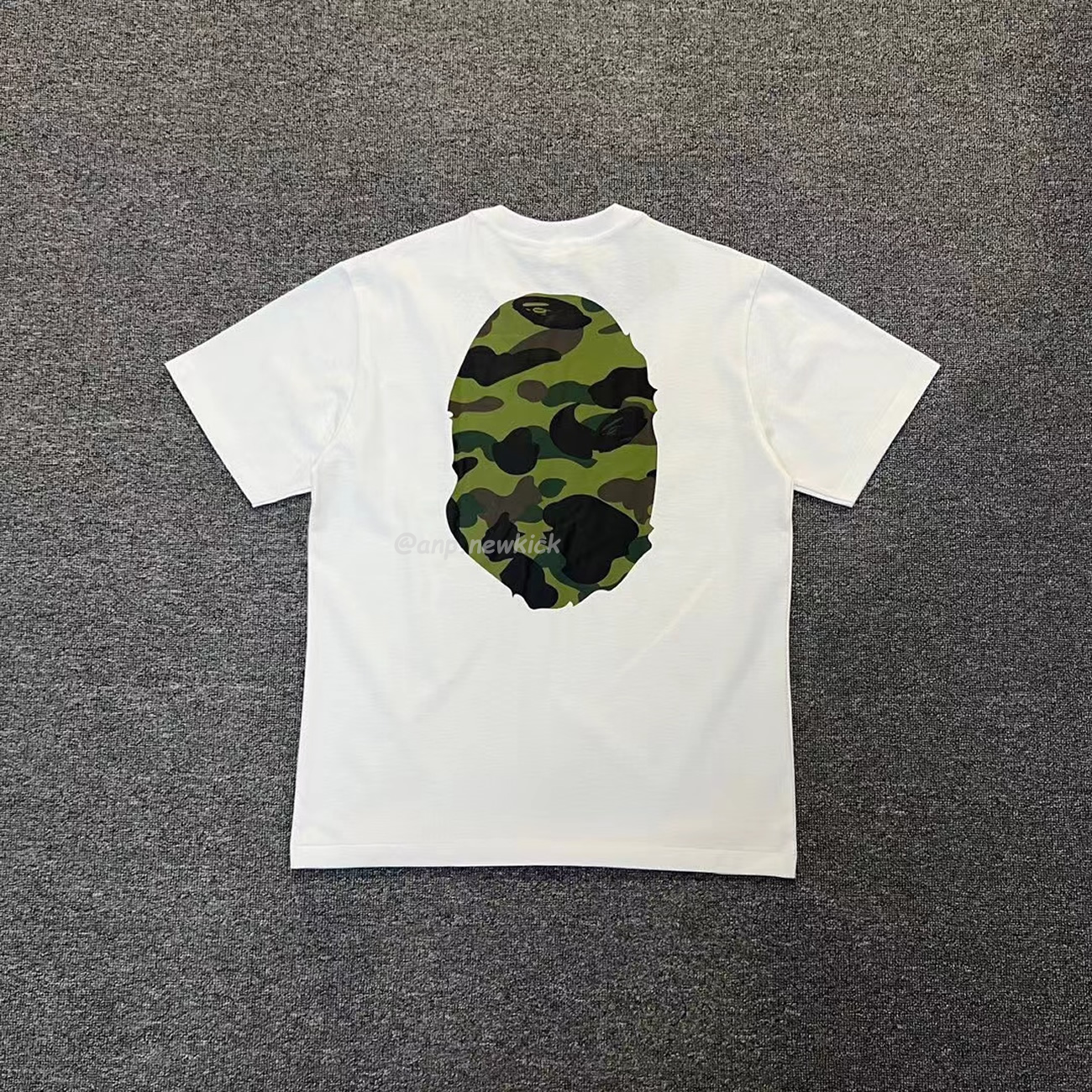 Bape Color Camo Big Ape Head Tee White Black White Green (15) - www.newkick.org