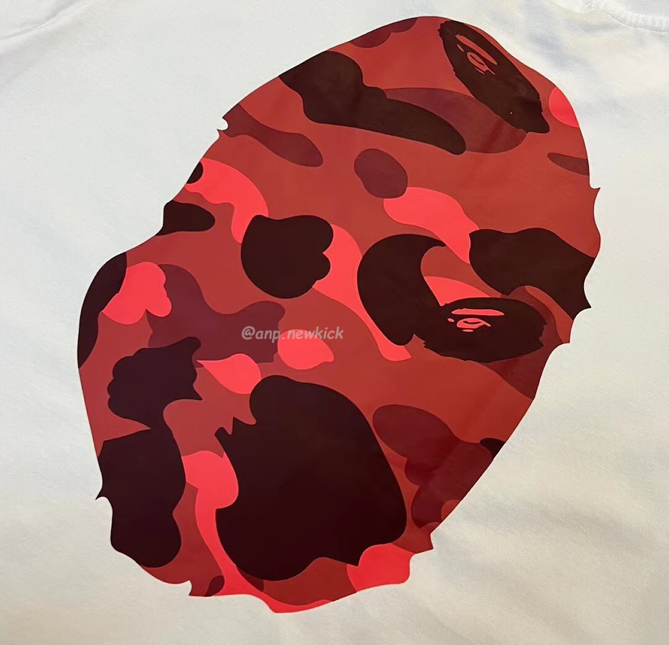 Bape Color Camo Big Ape Head Tee White Black White Green (2) - www.newkick.org