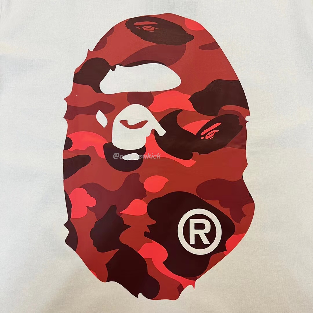 Bape Color Camo Big Ape Head Tee White Black White Green (4) - www.newkick.org