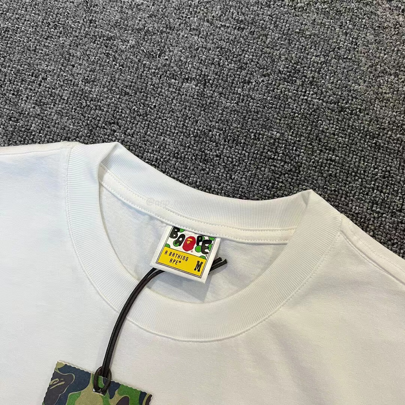 Bape Color Camo Big Ape Head Tee White Black White Green (7) - www.newkick.org