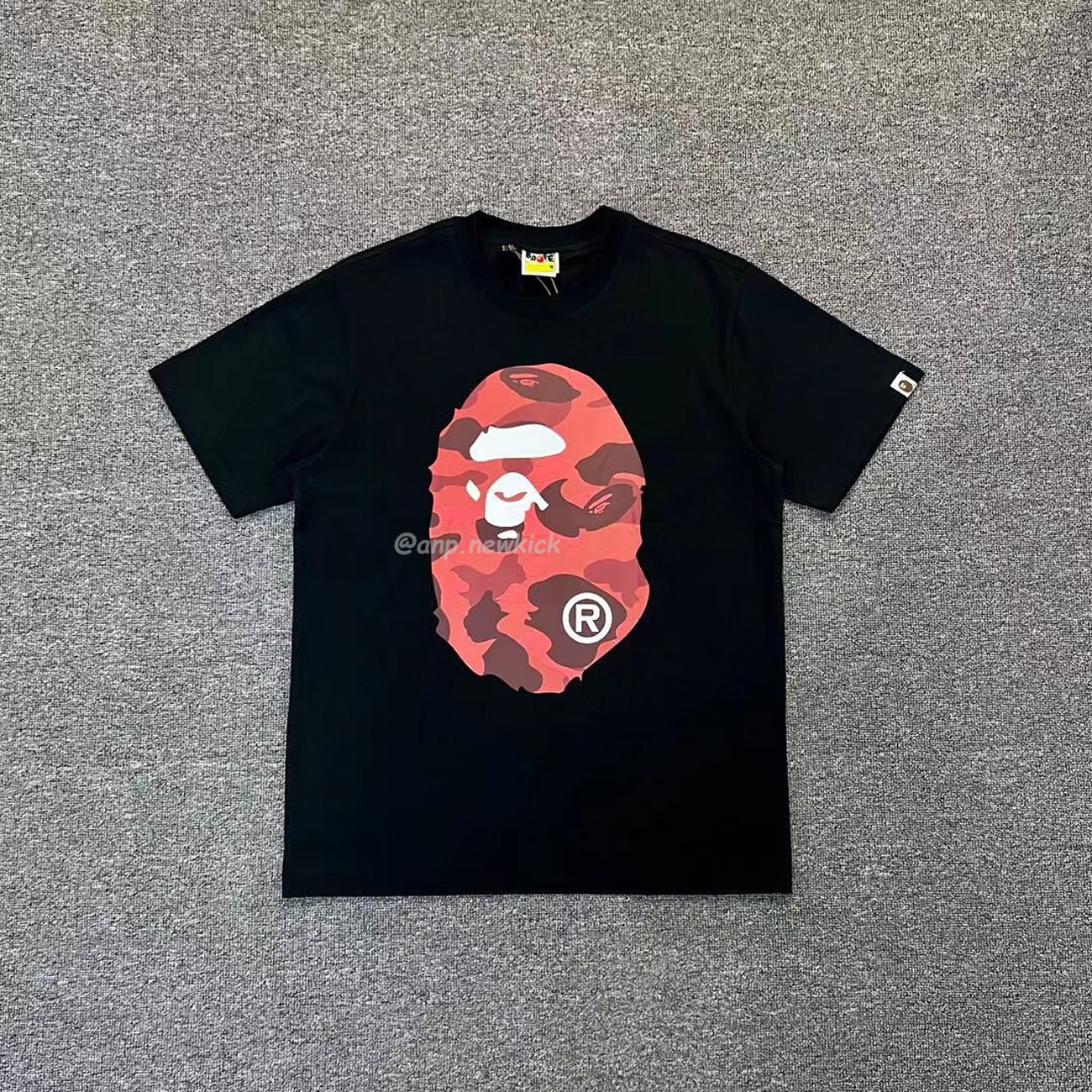 Bape Color Camo Big Ape Head Tee White Black White Green (9) - www.newkick.org