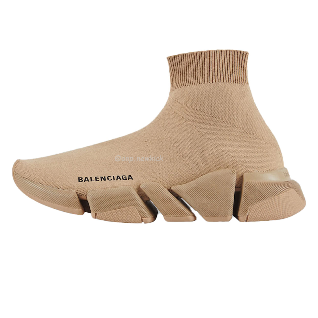 Balenciaga Speed 2.0 Beige Knit Sole Sock Sneakers (20) - www.newkick.org