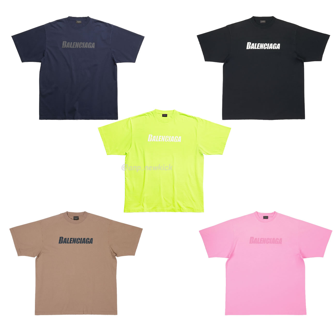 Balenciaga Vintage Sweatshirt T Shirt Navy Blue Black Pink Green Brown (1) - www.newkick.org