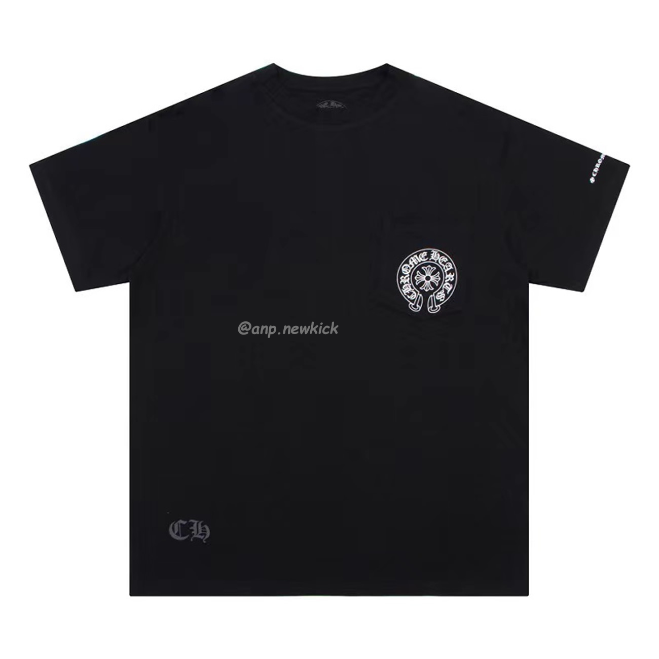Chrome Hearts Horse Shoe Logo Pocket Black T Shirt (1) - www.newkick.org