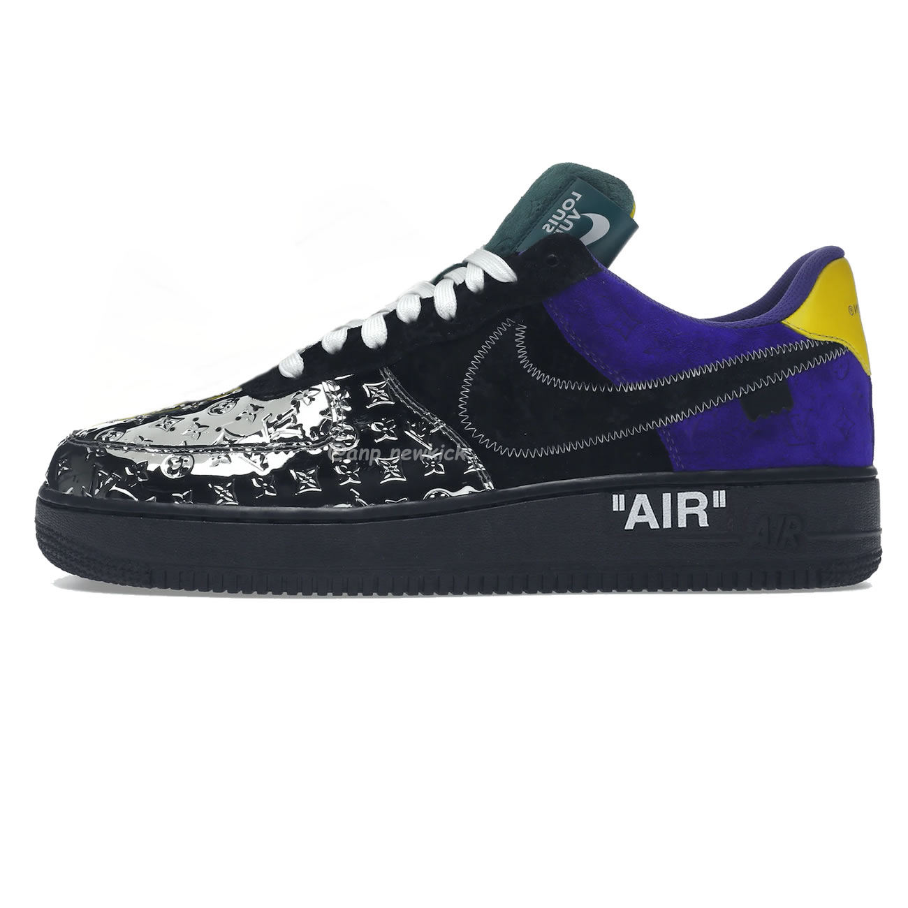 Louis Vuitton Nike Air Force 1 Low By Virgil Abloh Black Metallic Silver (1) - www.newkick.org Louis Vuitton Nike Air Force 1 Low By Virgil Abloh Black Metallic Silver (1) - www.newkick.org