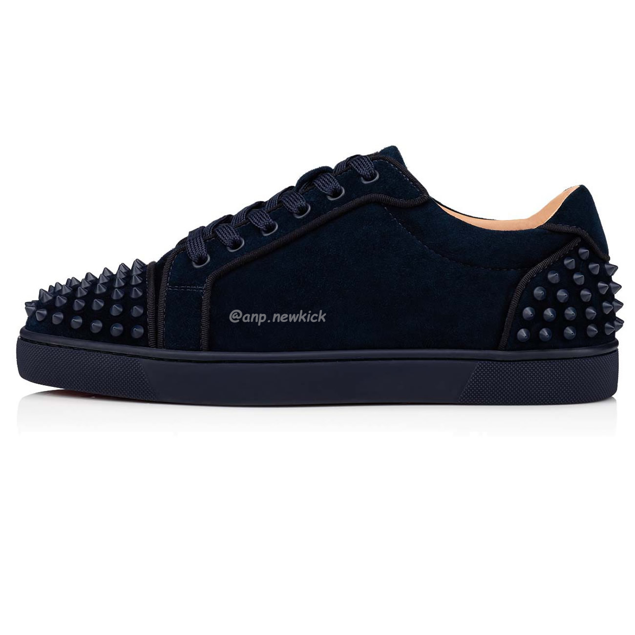 Christian Louboutin Rivet Shoe Blue Suede Calf (1) - www.newkick.org