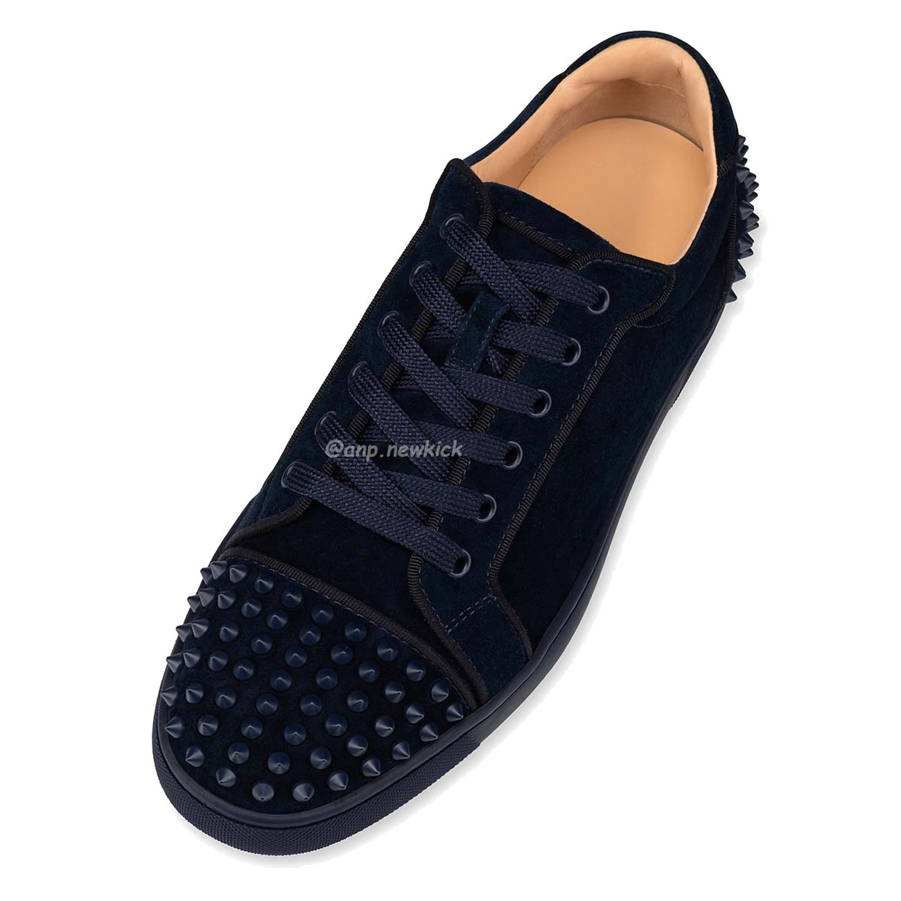 Christian Louboutin Rivet Shoe Blue Suede Calf (2) - www.newkick.org