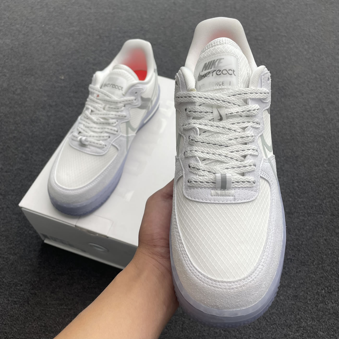 Nike Air Force 1 React White Light Bone Cq8879 100 (10) - www.newkick.org