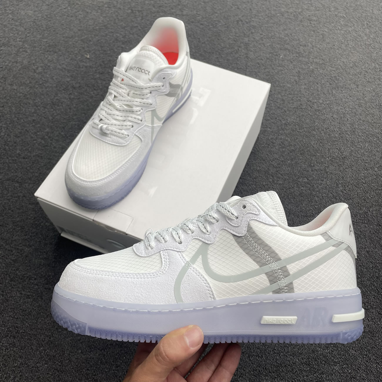 Nike Air Force 1 React White Light Bone Cq8879 100 (11) - www.newkick.org