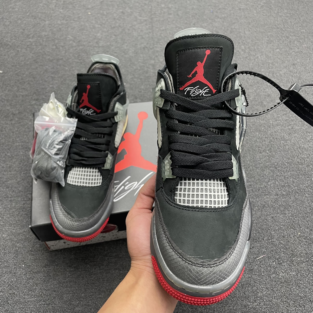 Off White X Air Jordan 4 Bred Black Red Release Date Cv9388 001 (4) - www.newkick.org