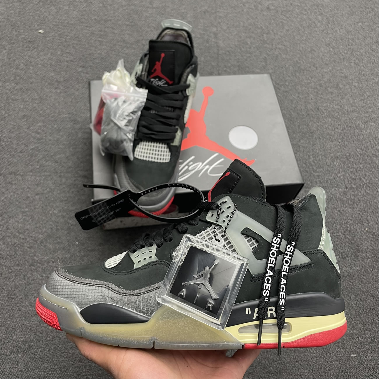 Off White X Air Jordan 4 Bred Black Red Release Date Cv9388 001 (6) - www.newkick.org