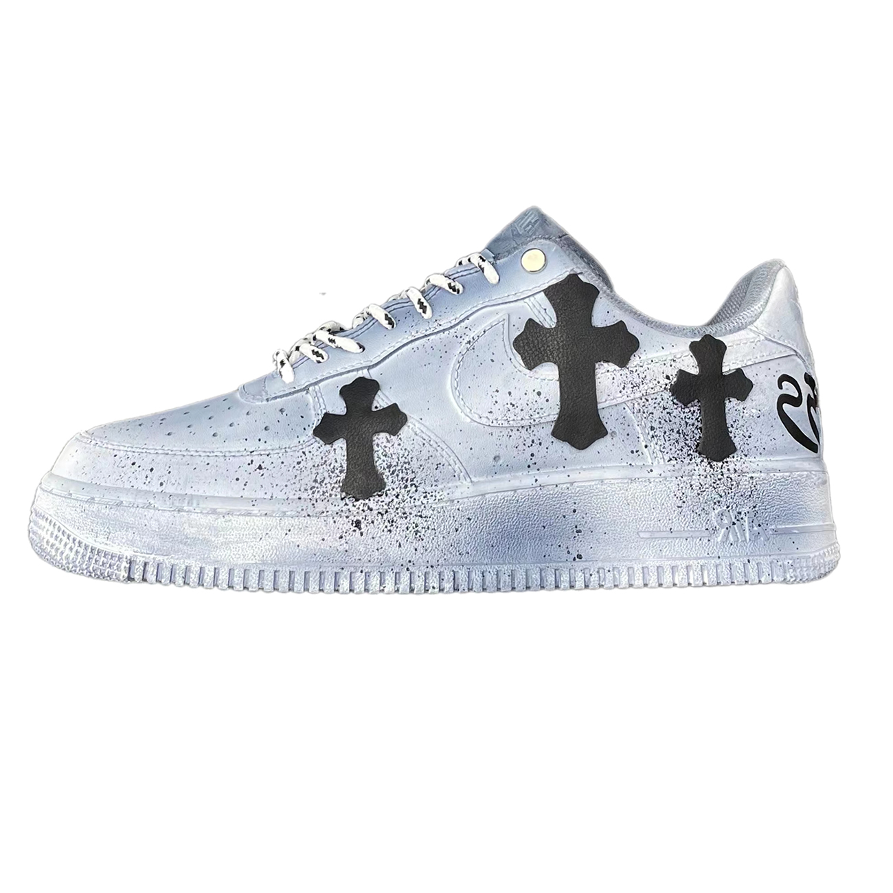 Custom Shoes Chrome X Nike Air Force 1 Dipped Reflective (1) - www.newkick.org
