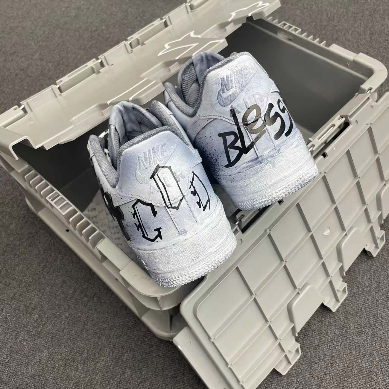 Custom Shoes Chrome X Nike Air Force 1 Dipped Reflective (10) - www.newkick.org