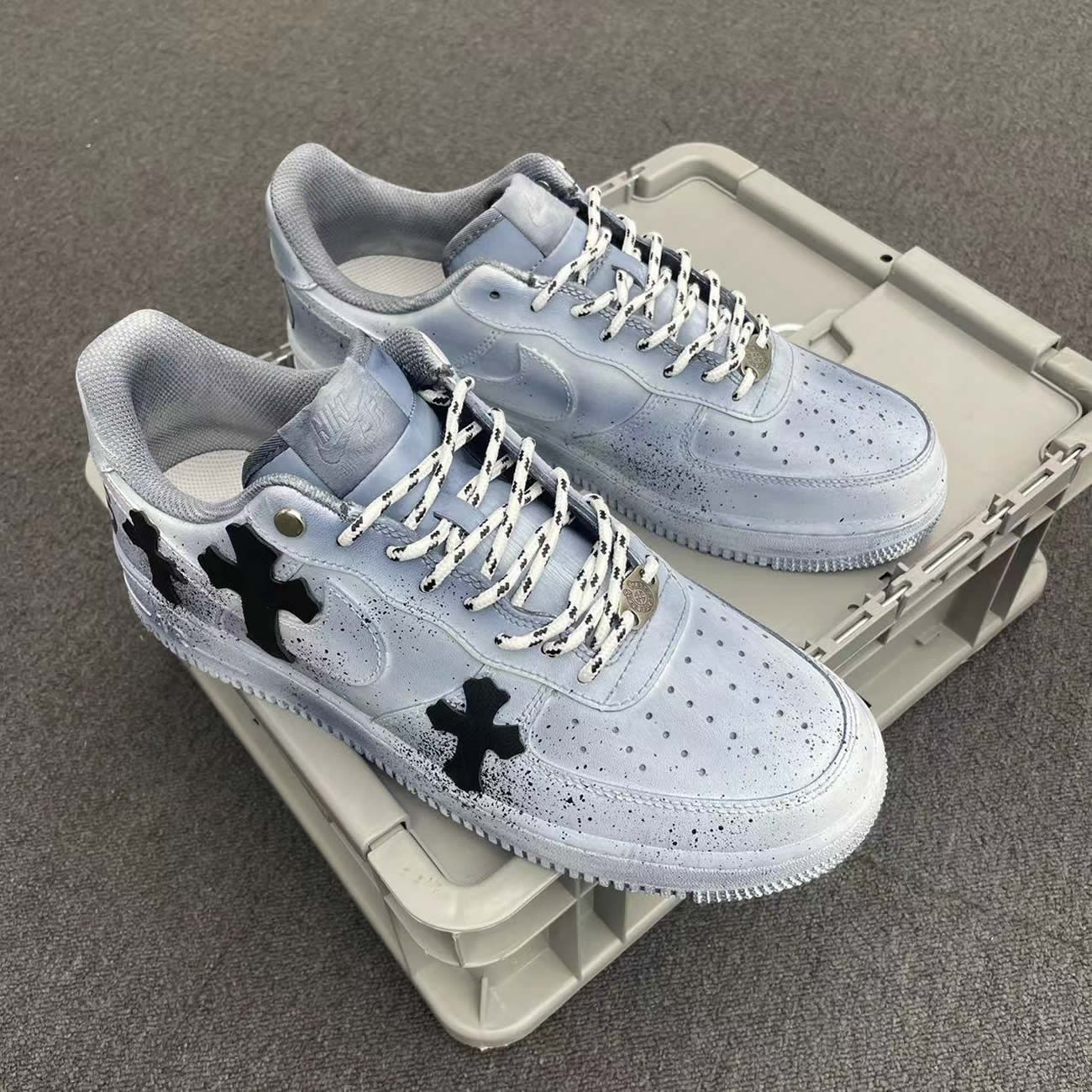 Custom Shoes Chrome X Nike Air Force 1 Dipped Reflective (7) - www.newkick.org