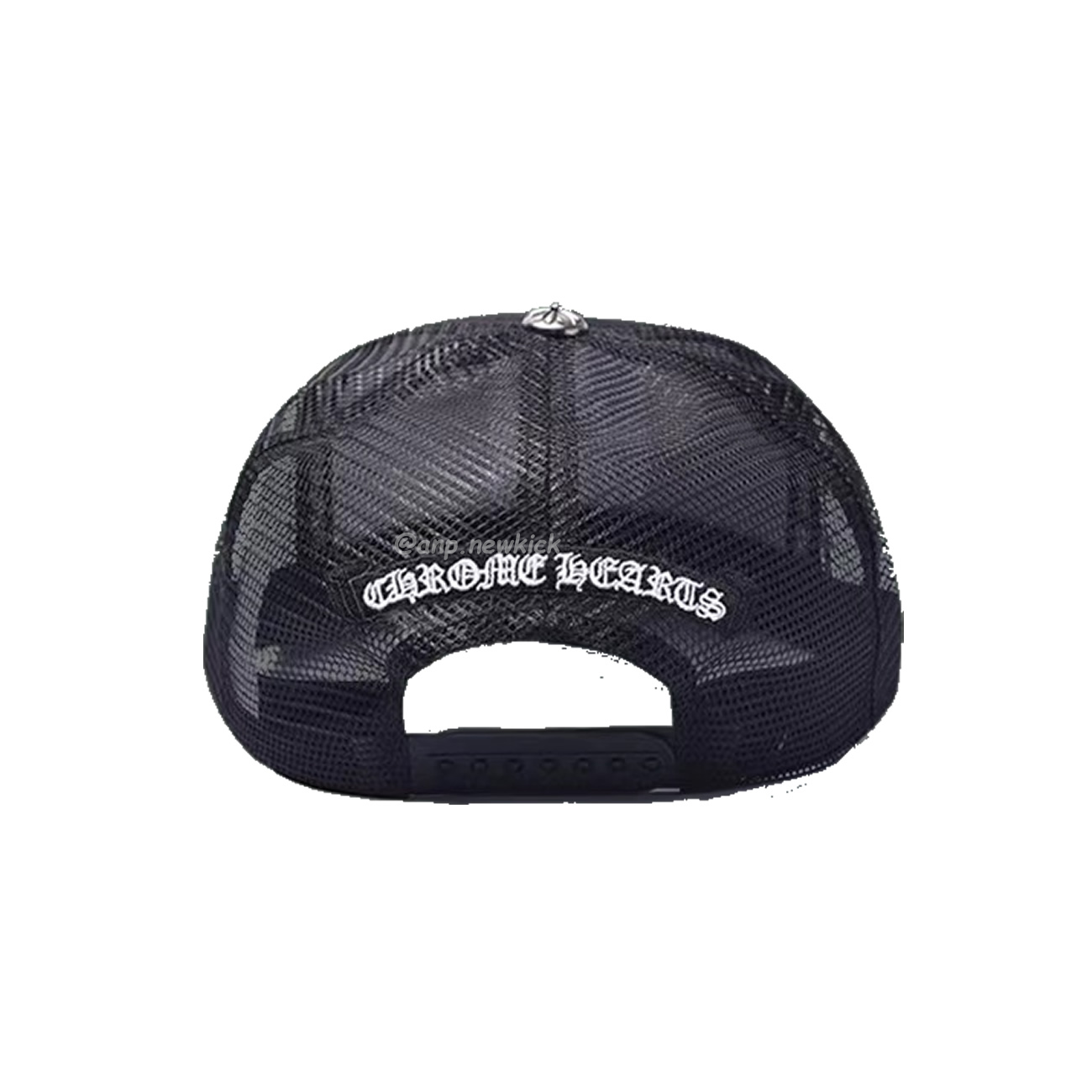 Chrome Hearts Tri Cross Black White Red Trucker Hat (6) - www.newkick.org