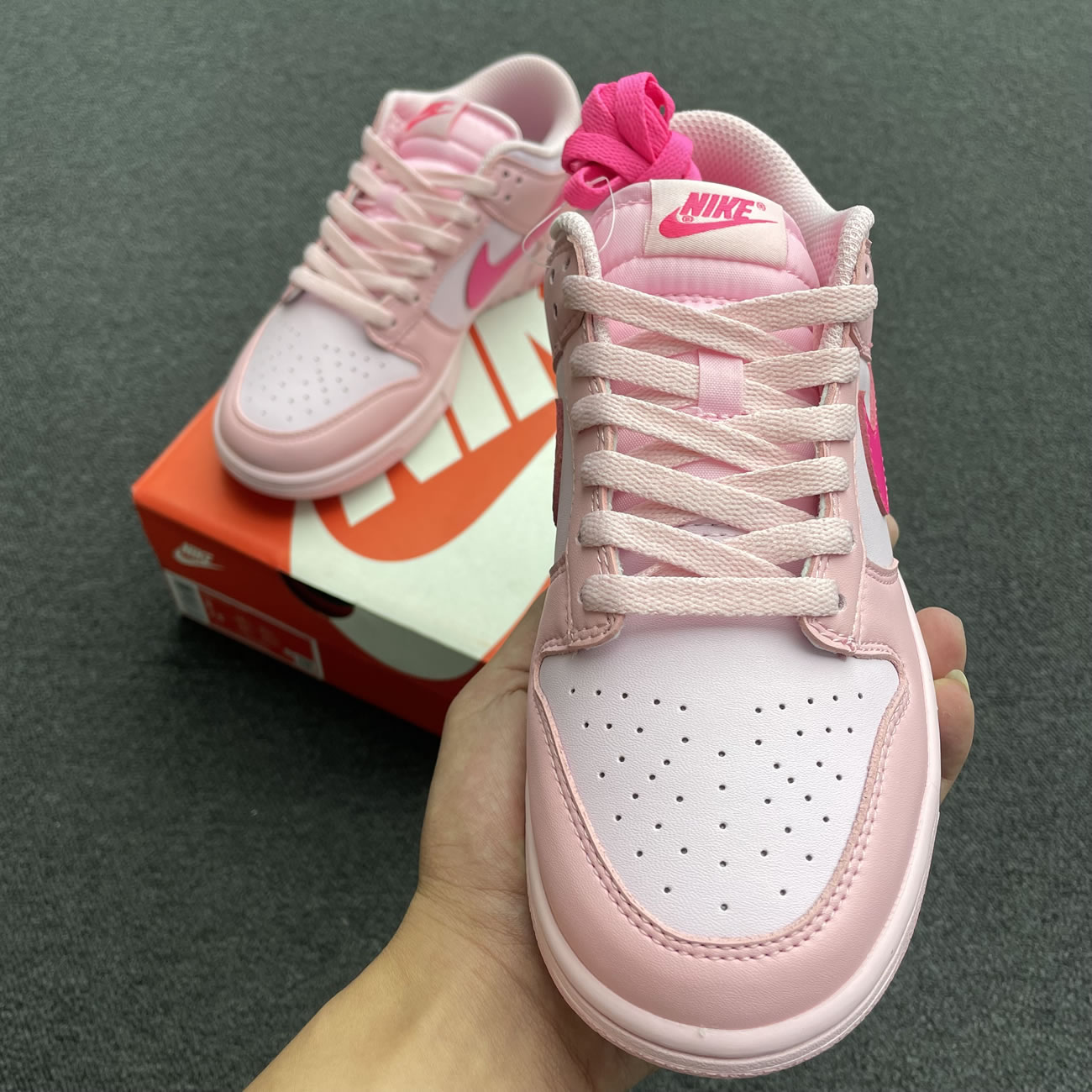 Nike Dunk Low Triple Pink Gs Dh9765 600 (4) - www.newkick.org