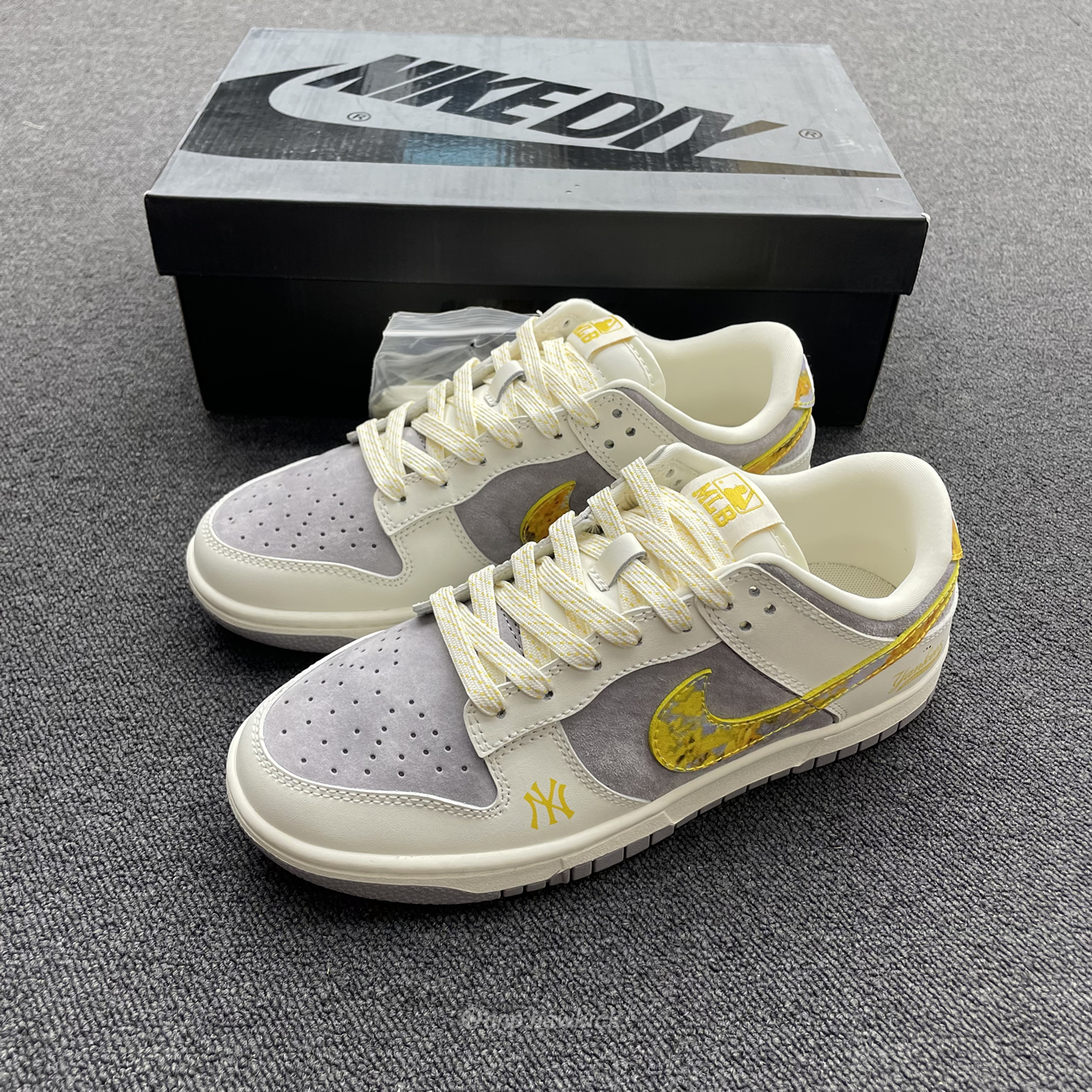 Nike Sb Dunk Low Mlb Off White Yellow Dark Grey Fc1688 117 (6) - www.newkick.org