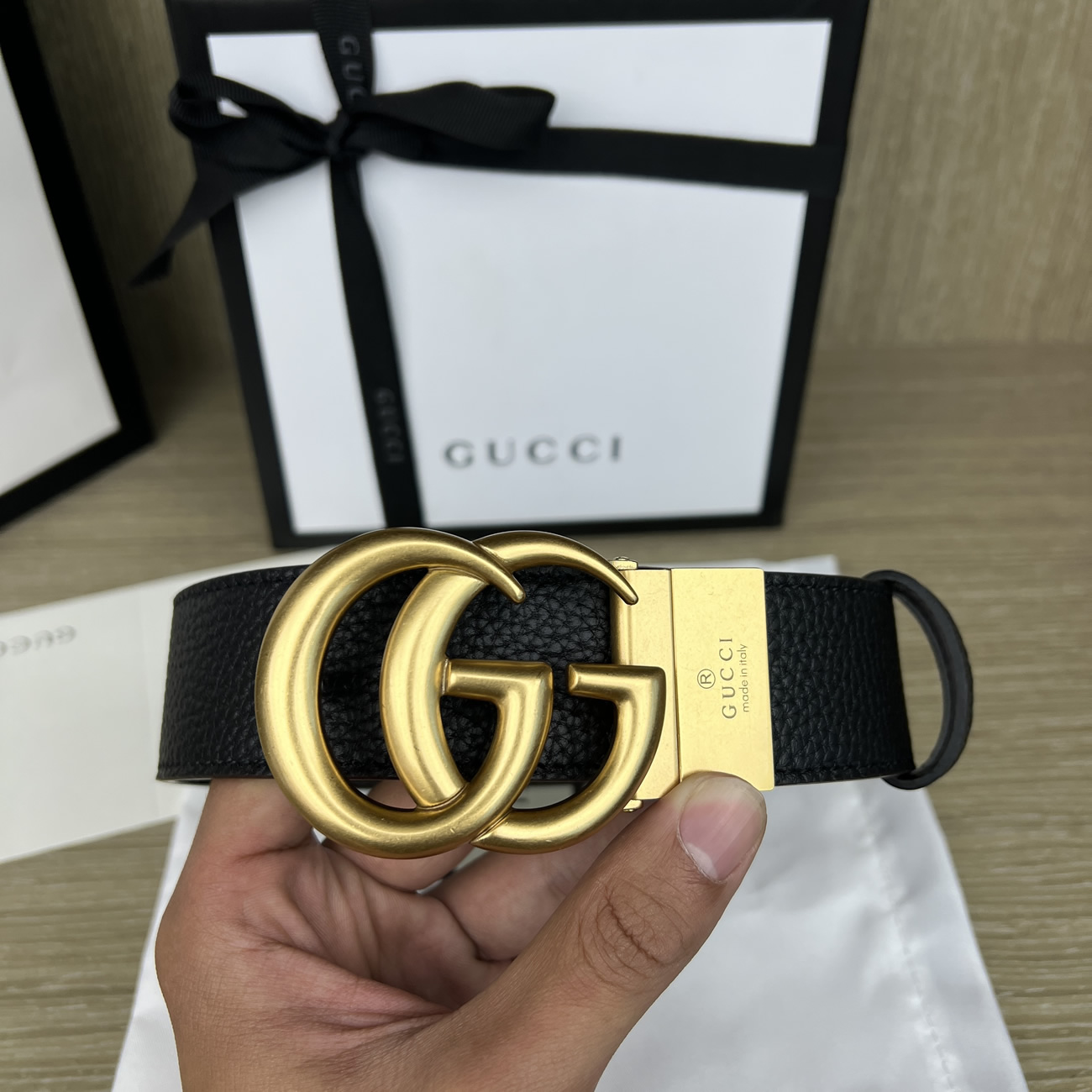 Gucci Double G Logo Full Grain Reversible Belt Leather Black Brown (11) - www.newkick.org Gucci Double G Logo Full Grain Reversible Belt Leather Black Brown (11) - www.newkick.org