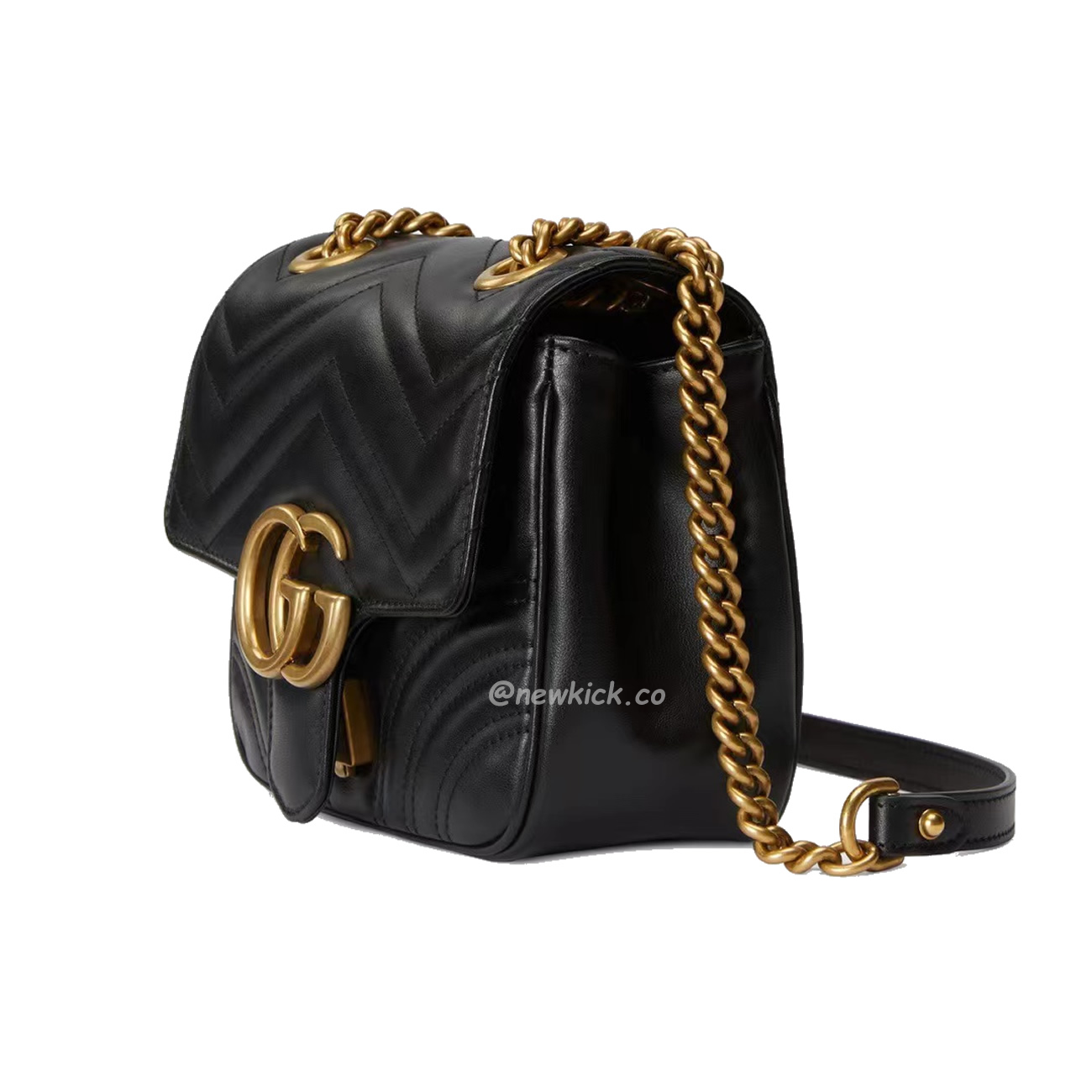 Gucci Gg Marmont Mini Shoulder Bag Matelasse Chevron Black (11) - www.newkick.org