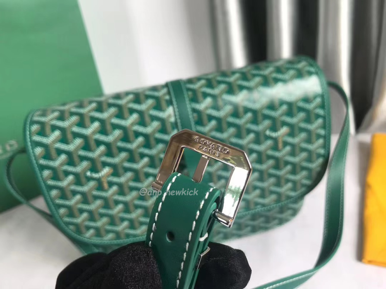 Goyard Belvedere Pm Green Red Sky Blue Black Yellow (16) - www.newkick.org