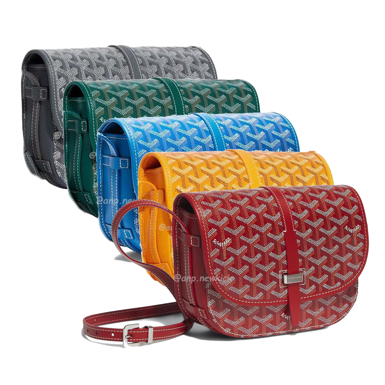 Goyard Belvedere Pm Green Red Sky Blue Black Yellow (28) - www.newkick.org
