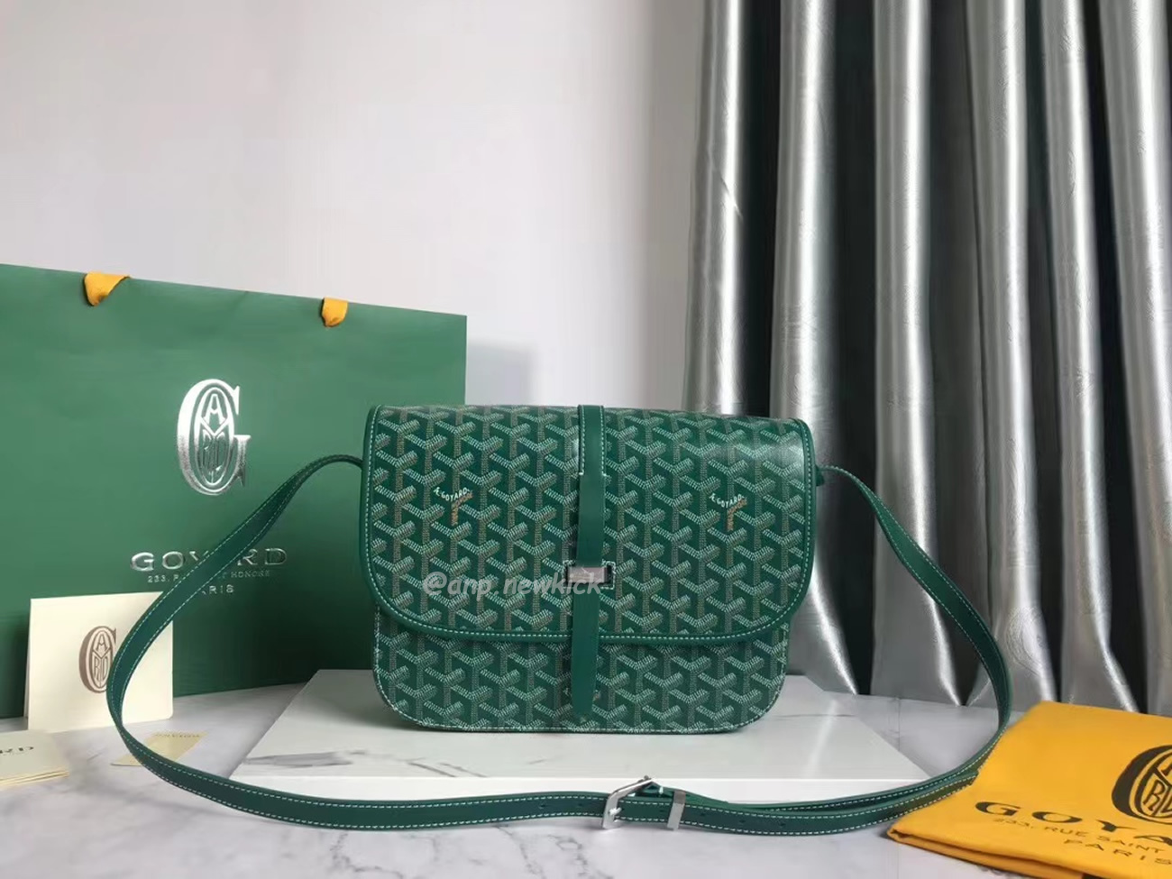 Goyard Belvedere Pm Green Red Sky Blue Black Yellow (9) - www.newkick.org