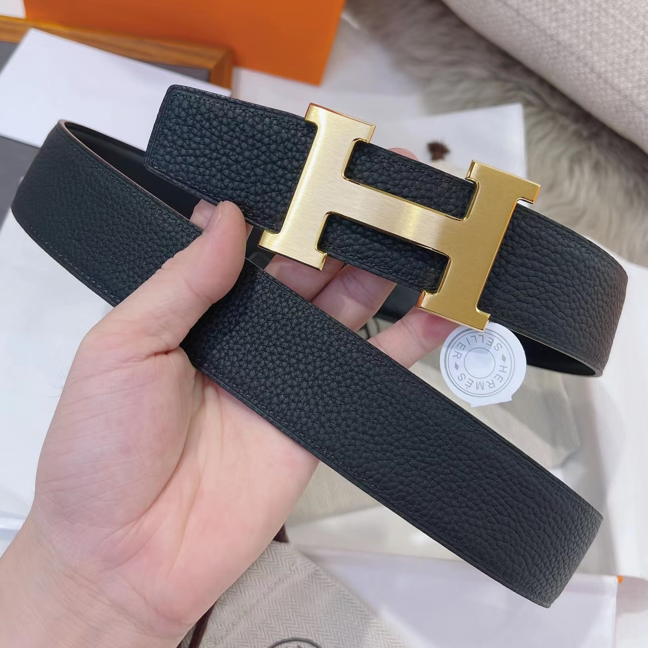 Hermes Full Grain Reversible Belt Leather Black (12) - www.newkick.org Hermes Full Grain Reversible Belt Leather Black (12) - www.newkick.org