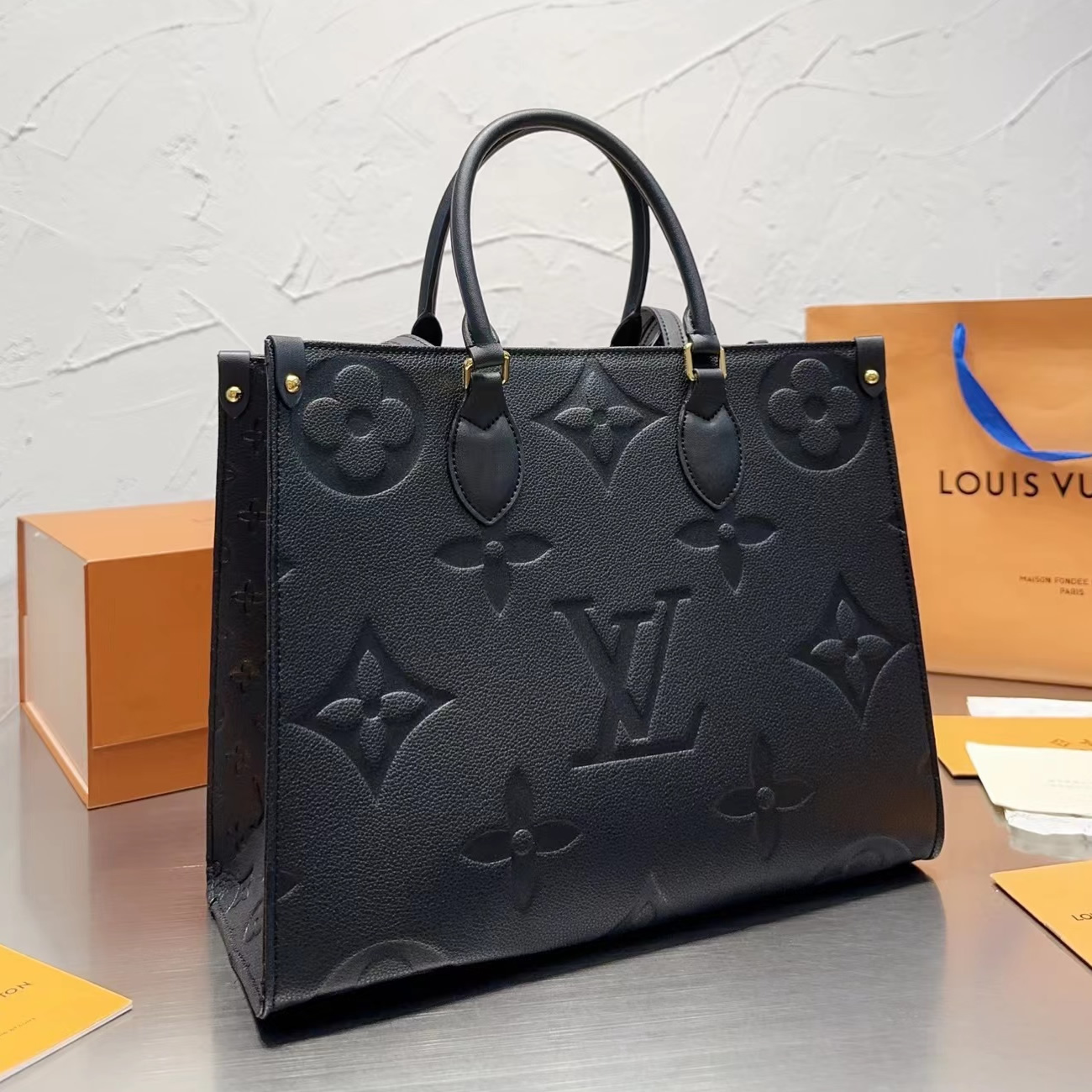 Louis Vuitton Onthego Empreinte M L Black M45595 (32) - www.newkick.org
