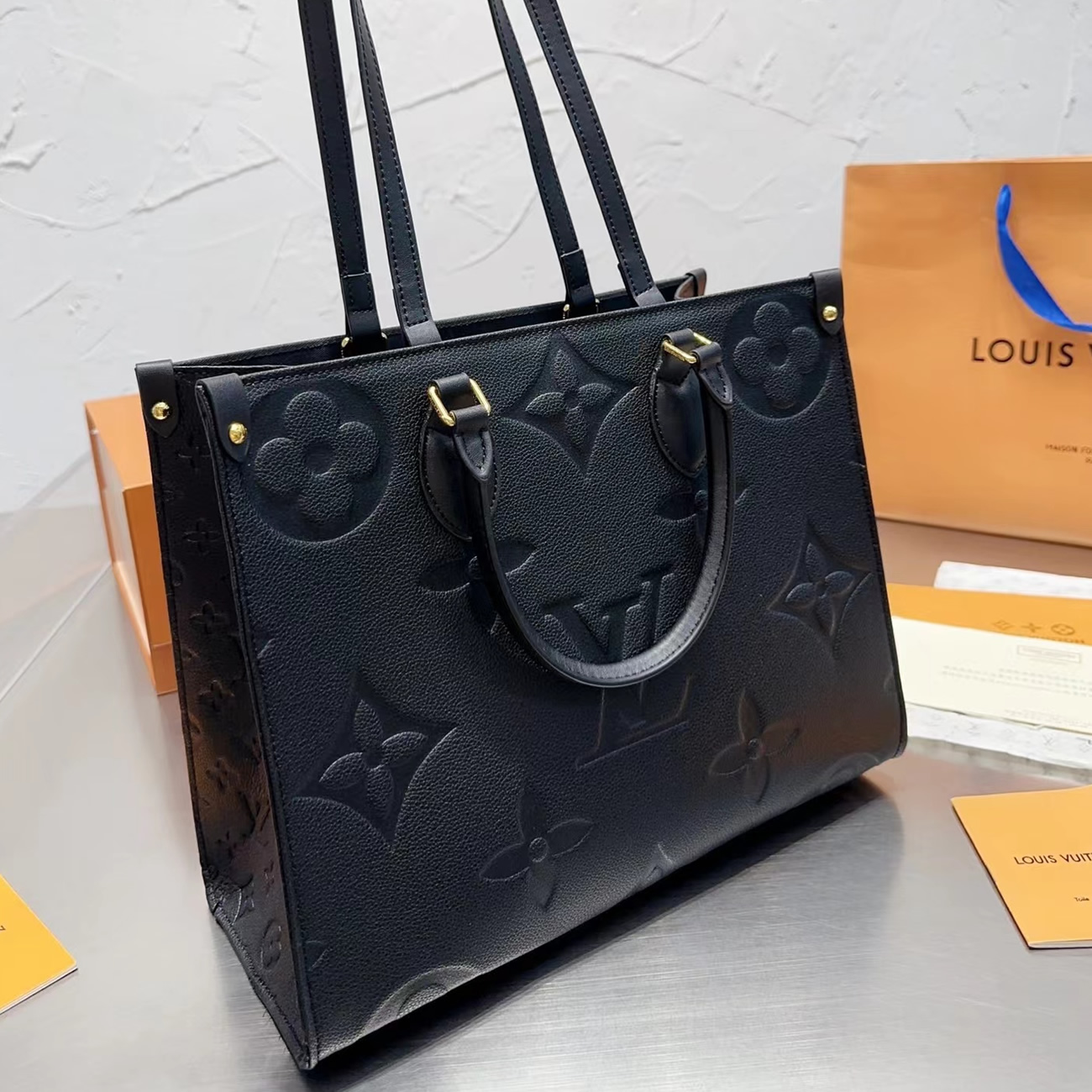 Louis Vuitton Onthego Empreinte M L Black M45595 (33) - www.newkick.org