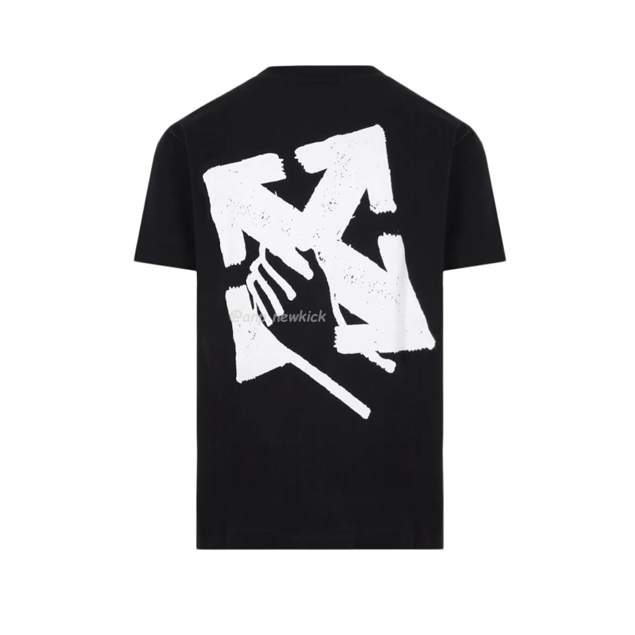 Off White Hand Arrow Tee White Black (2) - www.newkick.org
