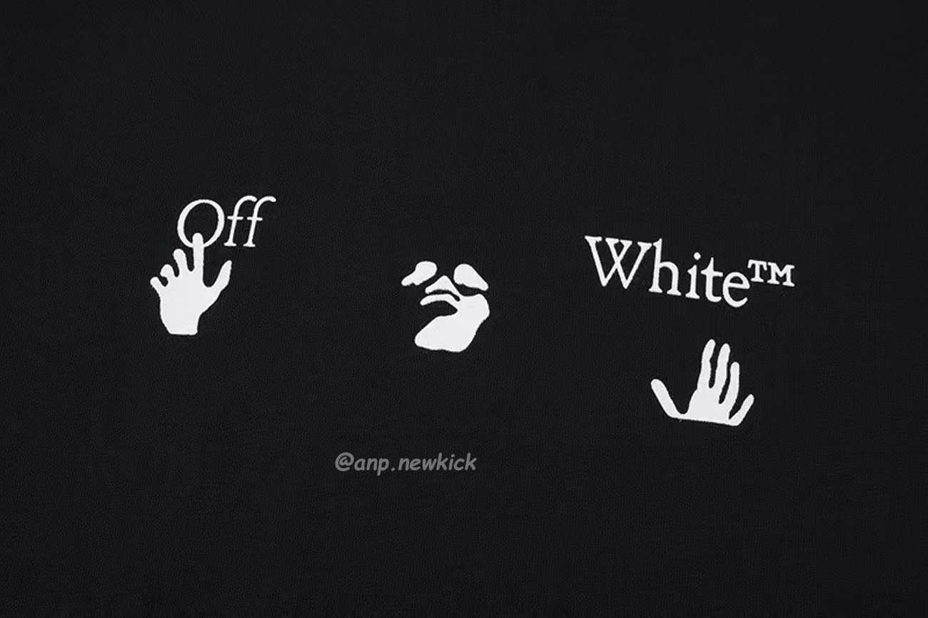Off White White Black Blue Arrow Print Slim T Shirt (7) - www.newkick.org