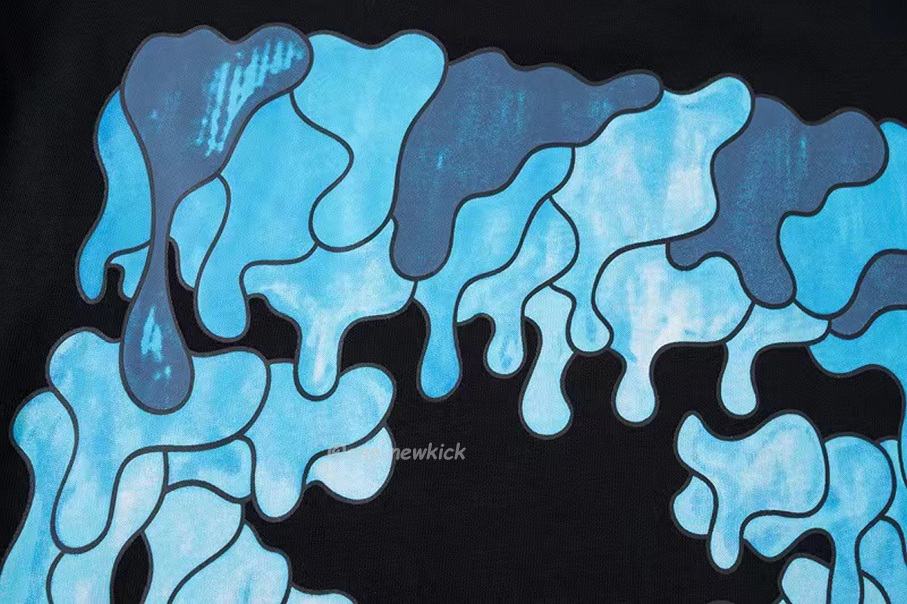 Off White White Black Blue Arrow Print Slim T Shirt (9) - www.newkick.org