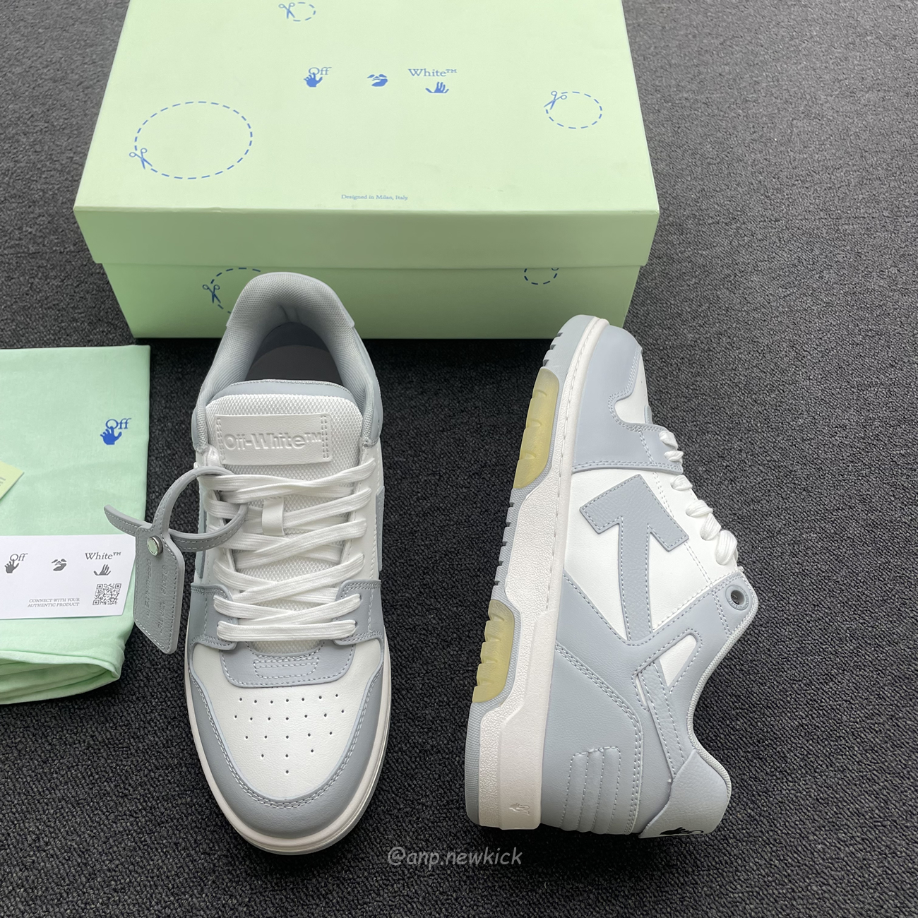 Off White Out Of Office Calf Leather White Grey Omia189c99 Lea007 0109 (2) - www.newkick.org
