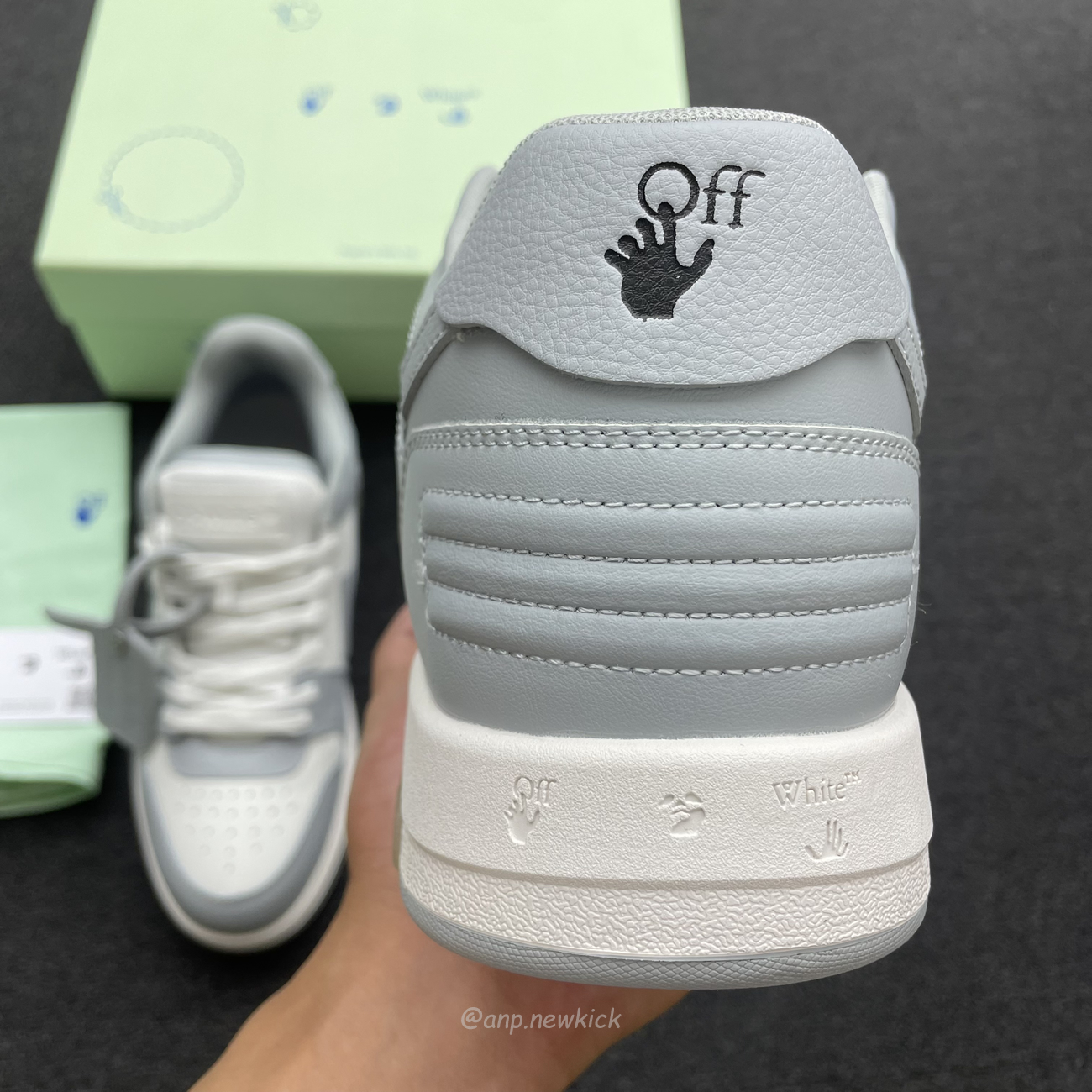Off White Out Of Office Calf Leather White Grey Omia189c99 Lea007 0109 (6) - www.newkick.org