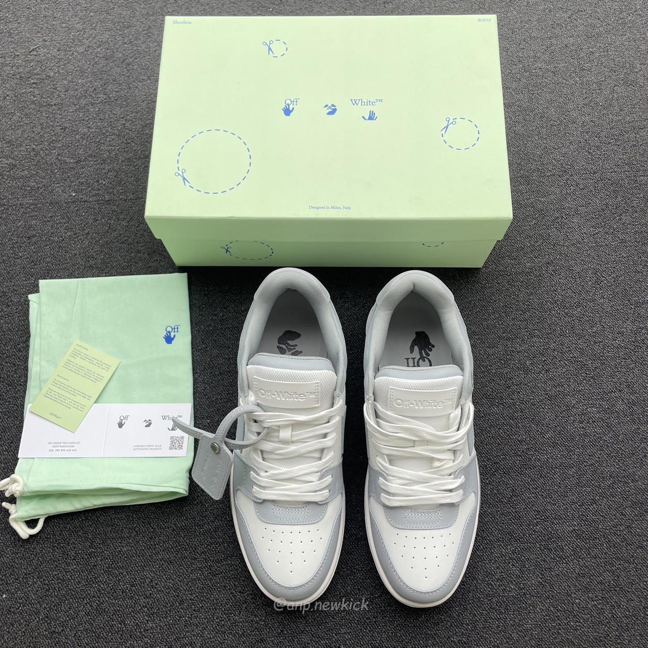 Off White Out Of Office Calf Leather White Grey Omia189c99 Lea007 0109 (7) - www.newkick.org
