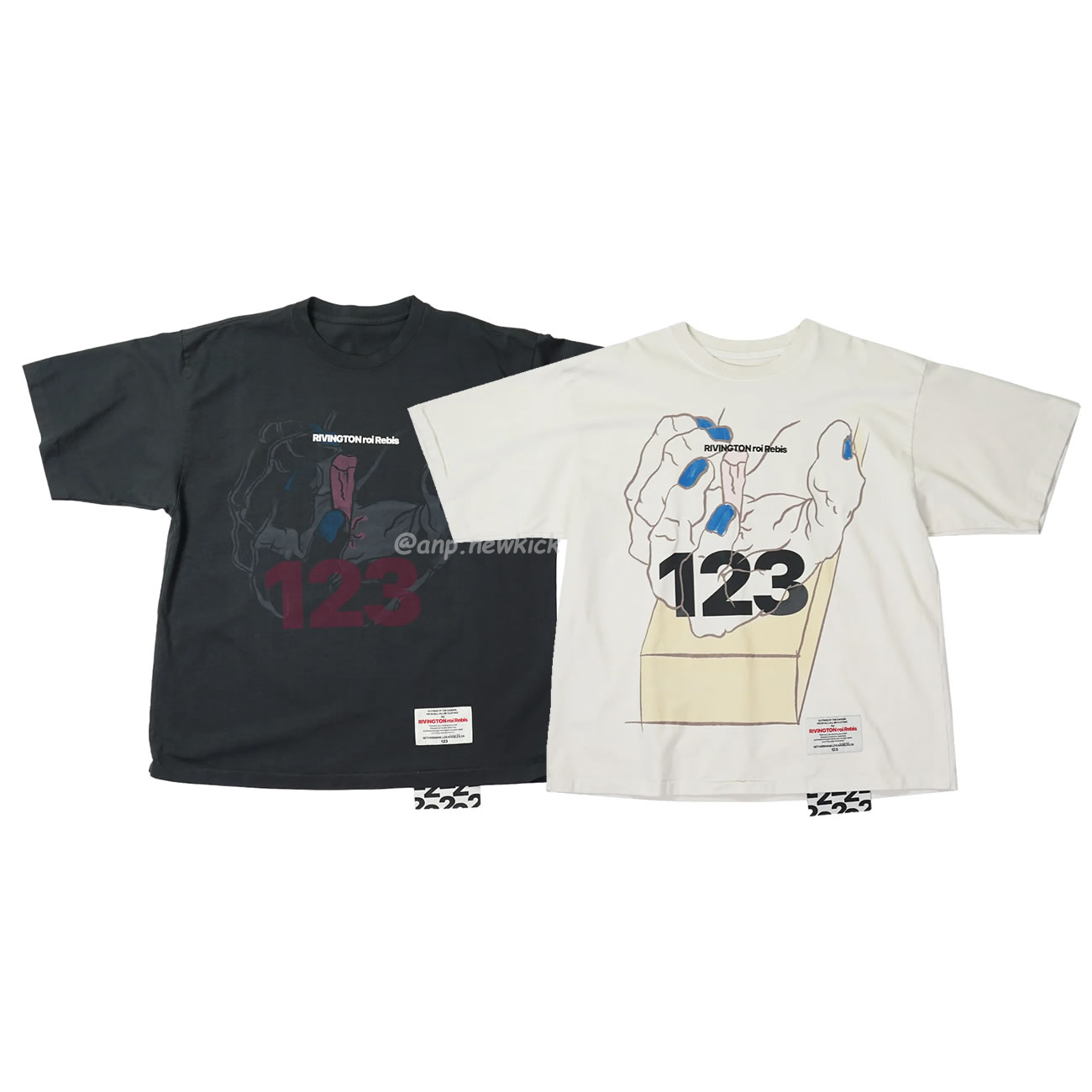 Fear Of God Rrr 123 Passion T Miami Limited Hand Of God Printed Short Sleeve T Shirt Grey White Black (1) - www.newkick.org