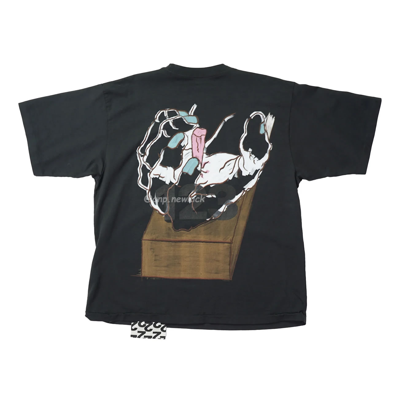Fear Of God Rrr 123 Passion T Miami Limited Hand Of God Printed Short Sleeve T Shirt Grey White Black (2) - www.newkick.org