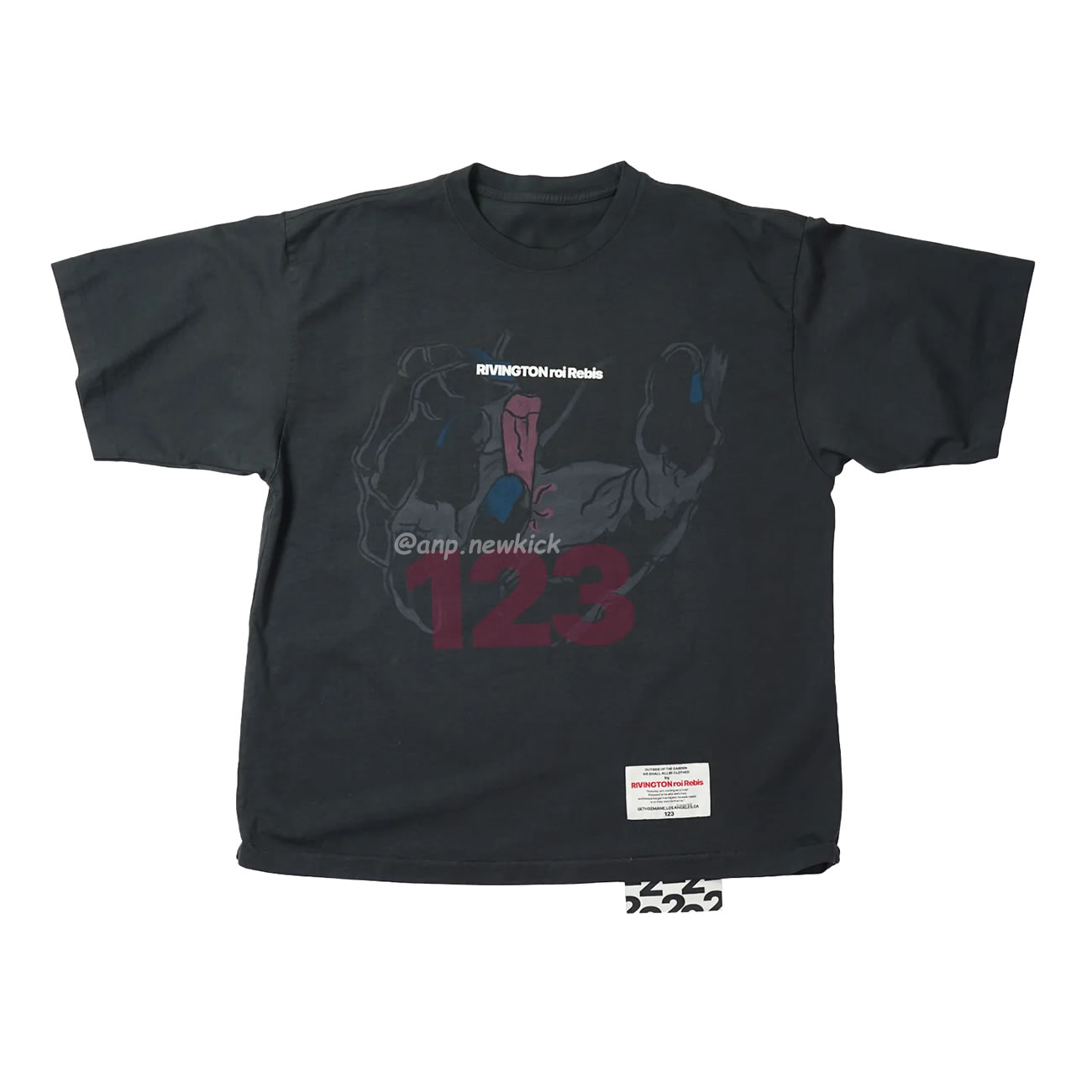 Fear Of God Rrr 123 Passion T Miami Limited Hand Of God Printed Short Sleeve T Shirt Grey White Black (4) - www.newkick.org