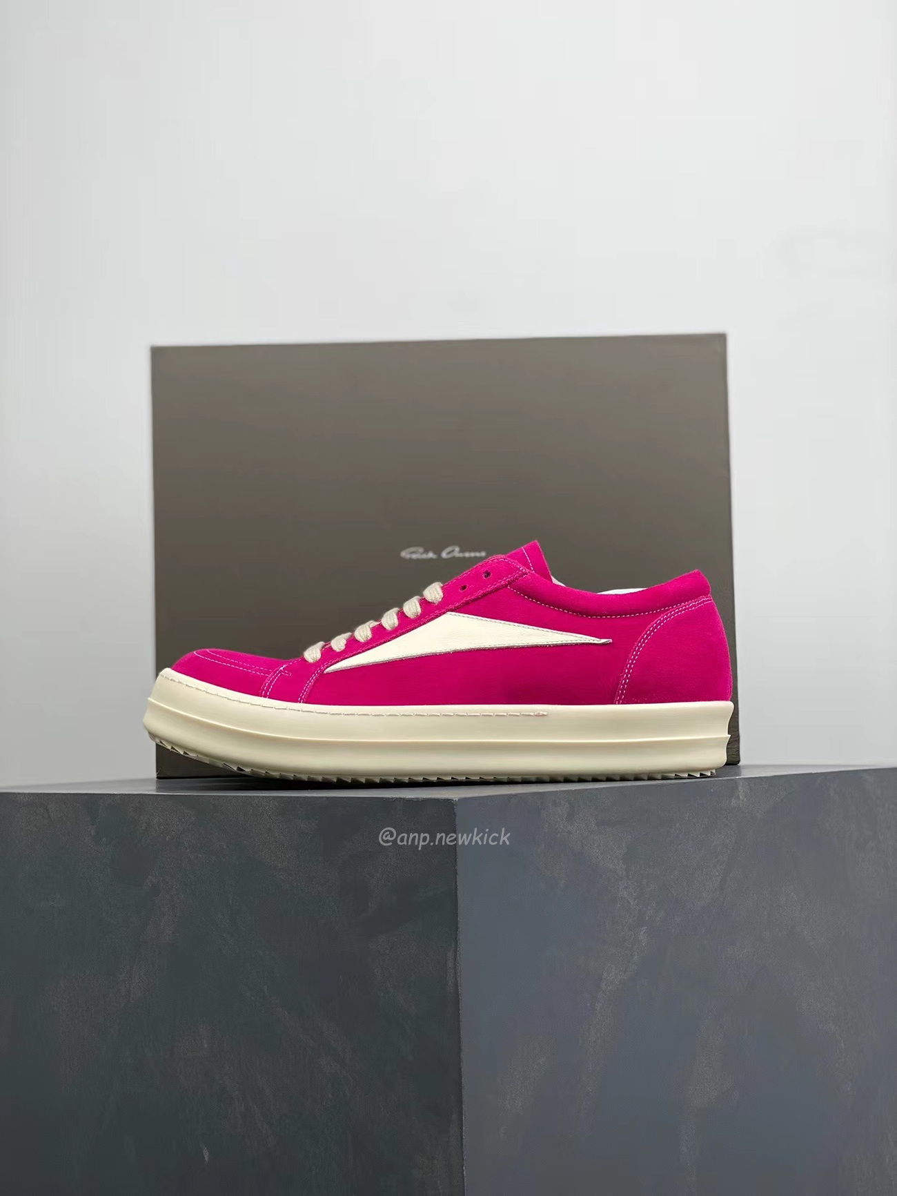 Rick Owens Leather Low Top Vintage Sneakers Suede Canvas Black Taupe Grey Faded Pnk Pearl Milk Dark Dust (13) - www.newkick.org