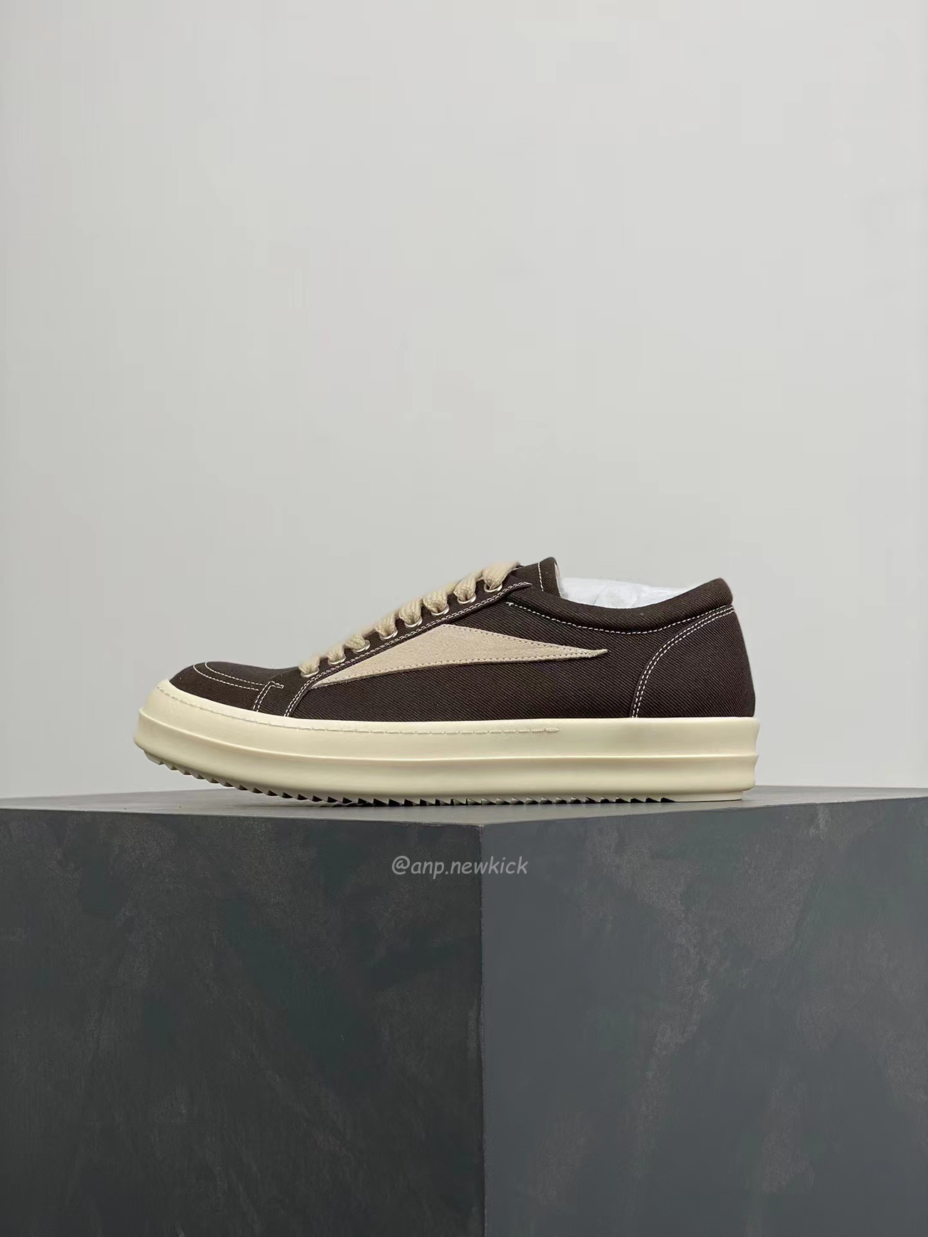 Rick Owens Leather Low Top Vintage Sneakers Suede Canvas Black Taupe Grey Faded Pnk Pearl Milk Dark Dust (17) - www.newkick.org