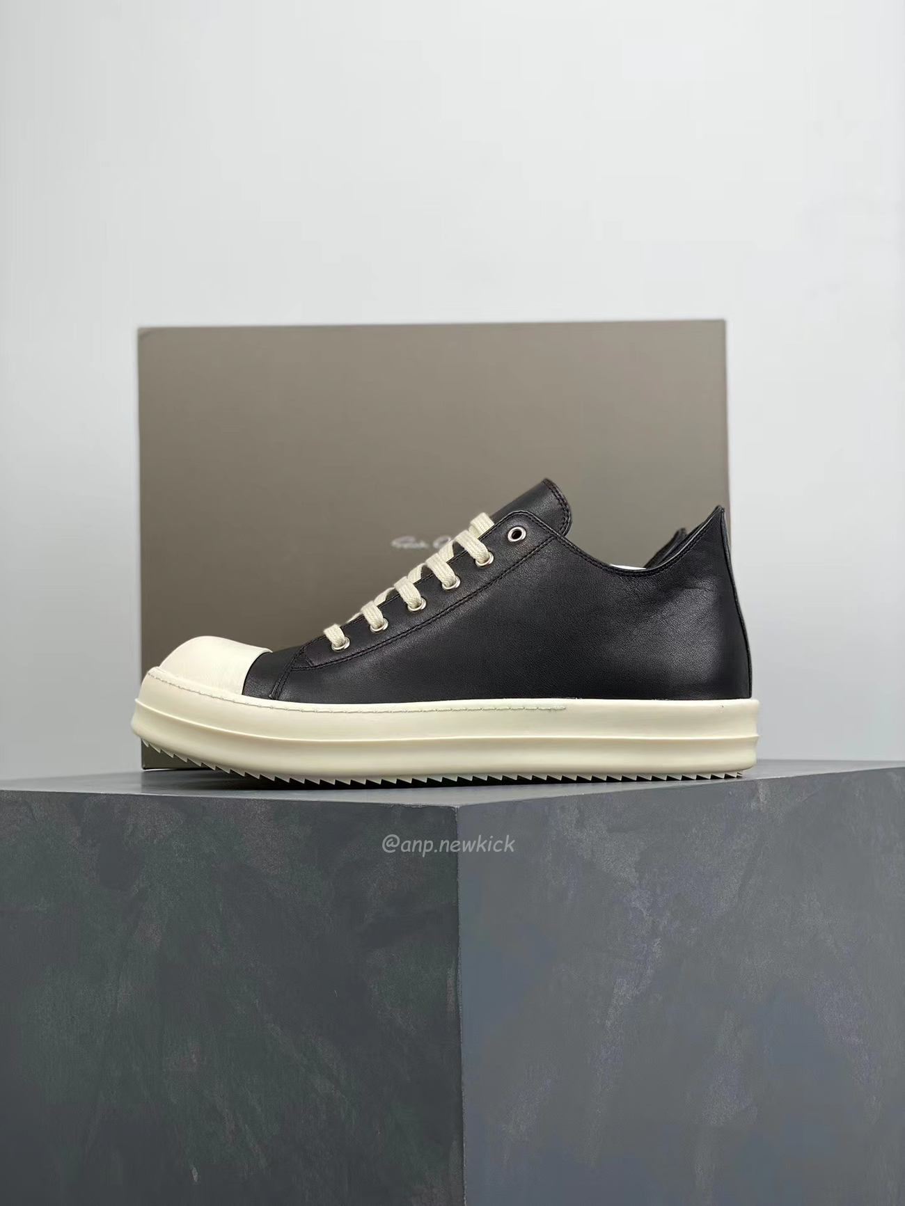 Rick Owens Leather Low Top Vintage Sneakers Suede Canvas Black Taupe Grey Faded Pnk Pearl Milk Dark Dust (26) - www.newkick.org