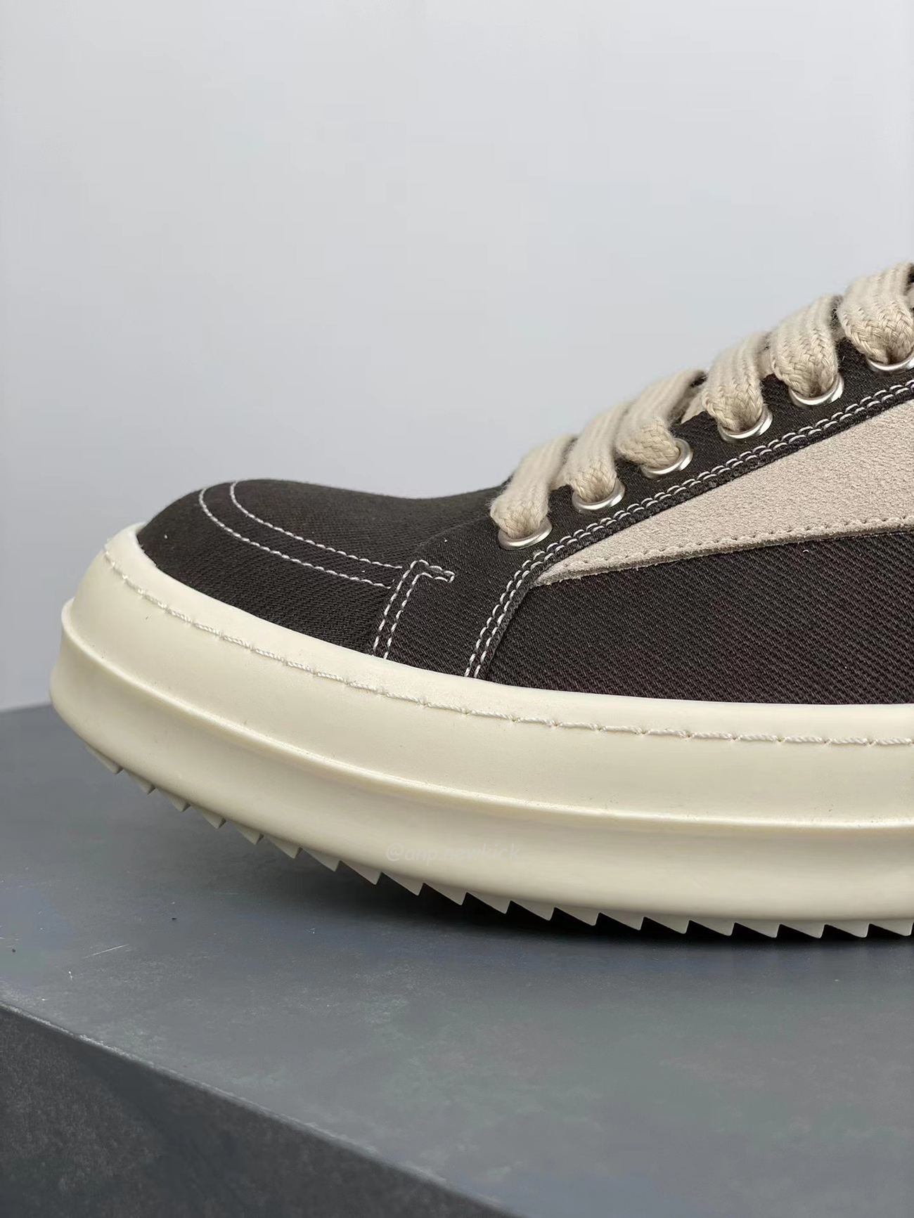 Rick Owens Leather Low Top Vintage Sneakers Suede Canvas Black Taupe Grey Faded Pnk Pearl Milk Dark Dust (29) - www.newkick.org