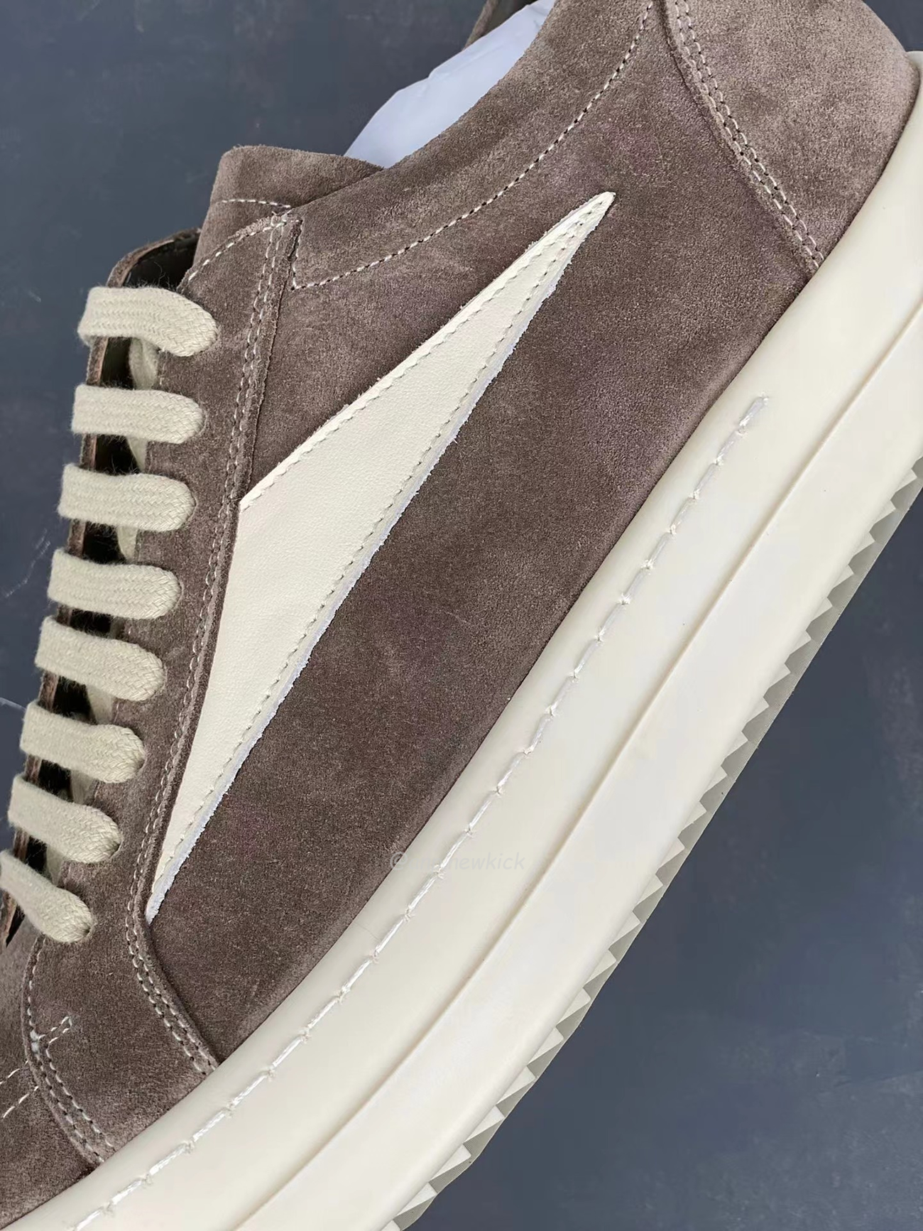 Rick Owens Leather Low Top Vintage Sneakers Suede Canvas Black Taupe Grey Faded Pnk Pearl Milk Dark Dust (30) - www.newkick.org