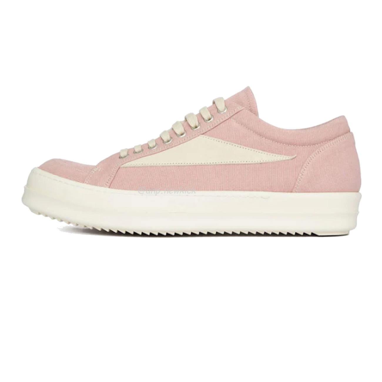 Rick Owens Leather Low Top Vintage Sneakers Suede Canvas Black Taupe Grey Faded Pnk Pearl Milk Dark Dust (38) - www.newkick.org