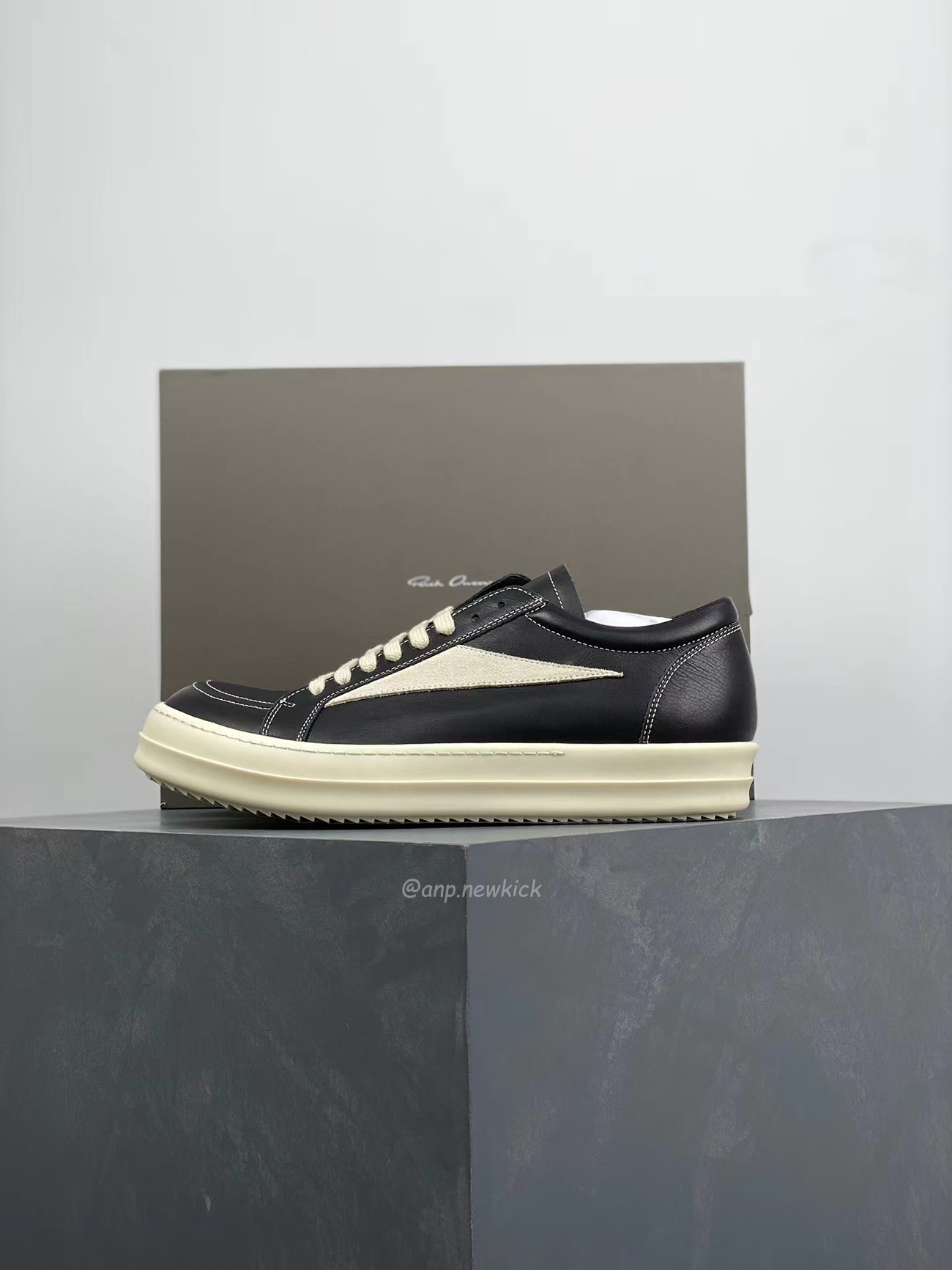 Rick Owens Leather Low Top Vintage Sneakers Suede Canvas Black Taupe Grey Faded Pnk Pearl Milk Dark Dust (8) - www.newkick.org